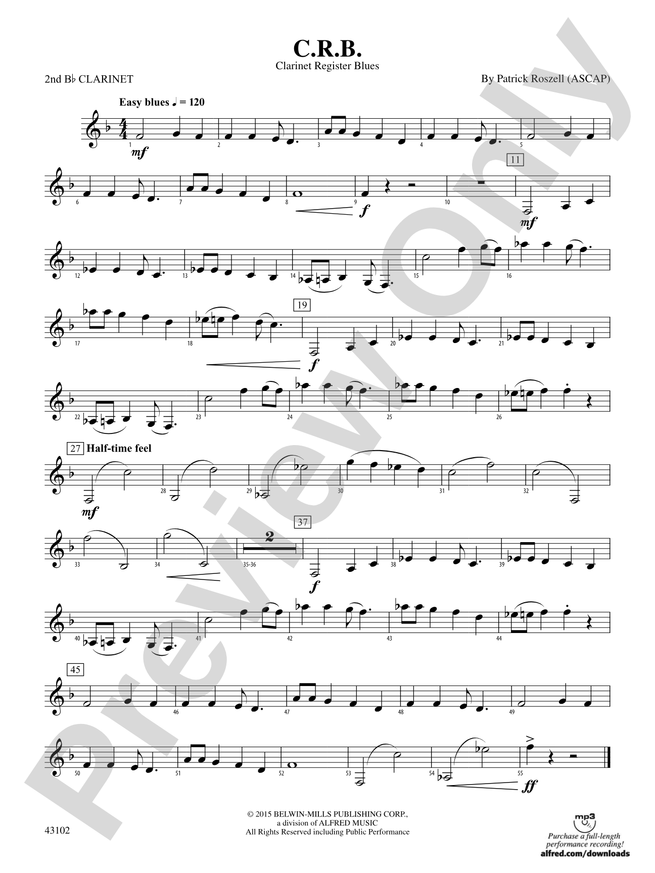 C.R.B.: 2nd B-flat Clarinet