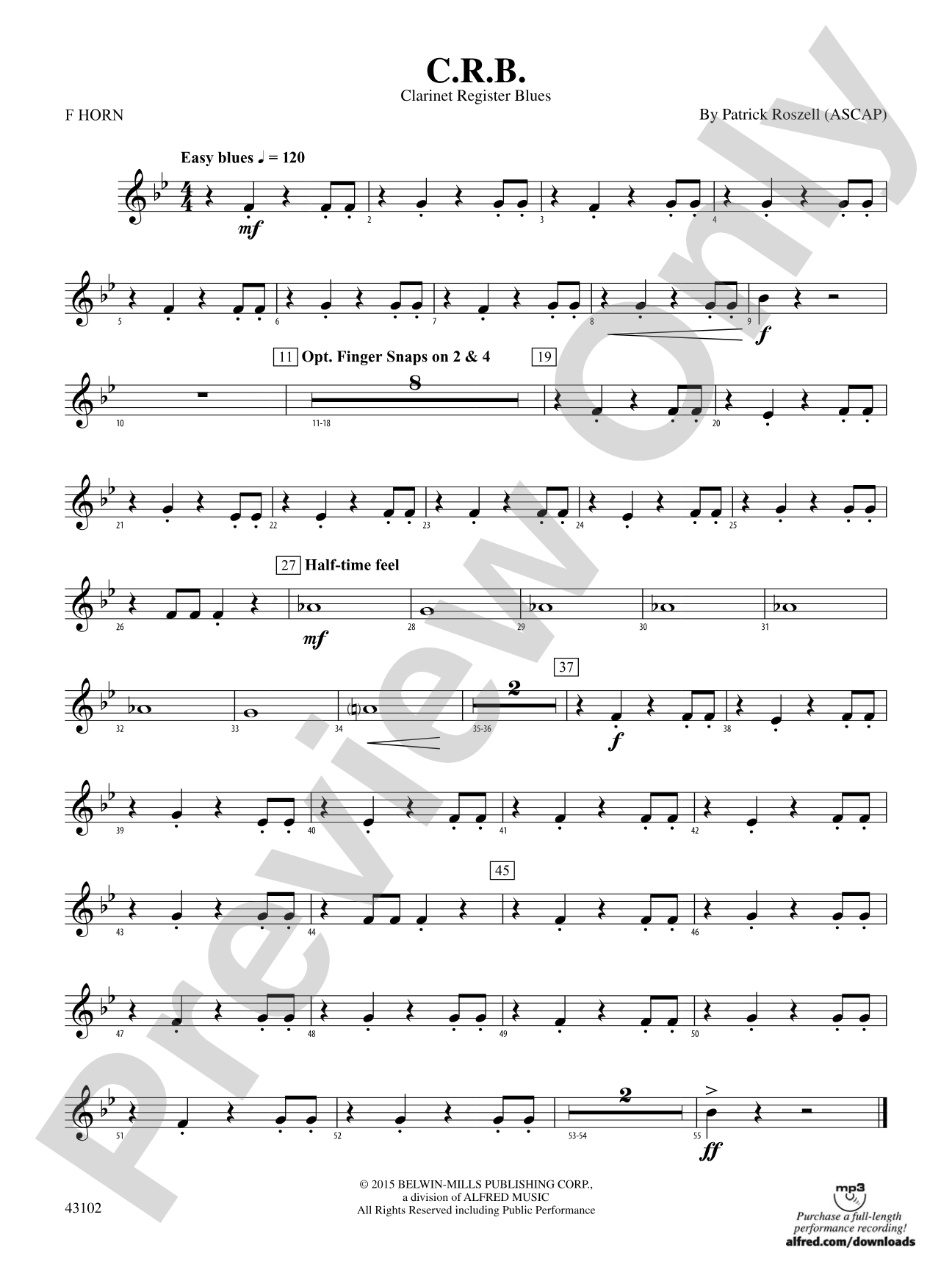 C.R.B.: 1st F Horn