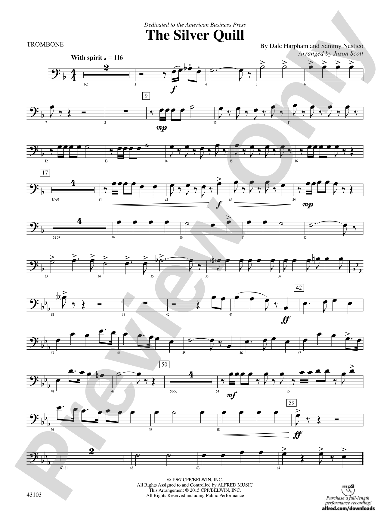 The Silver Quill: 1st Trombone