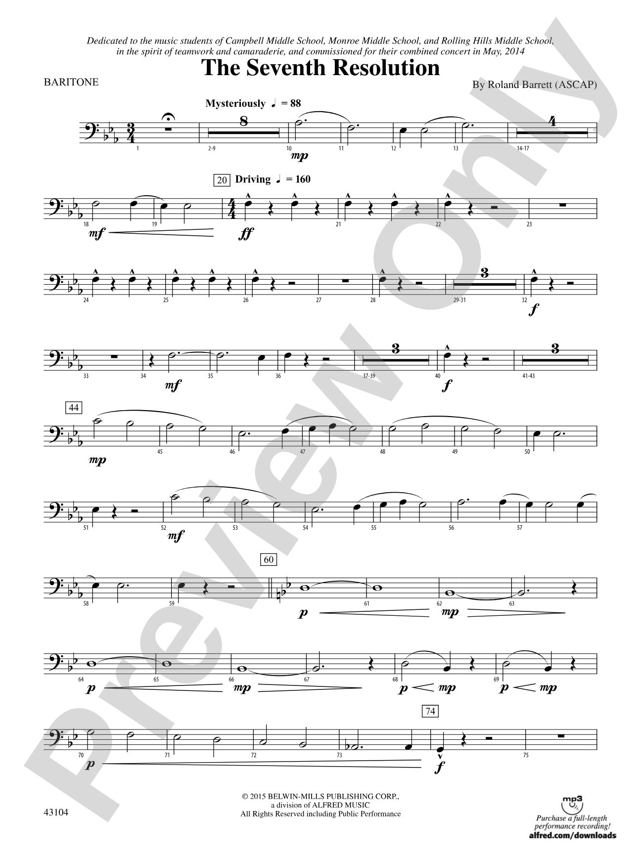 The Seventh Resolution: Baritone B.C.
