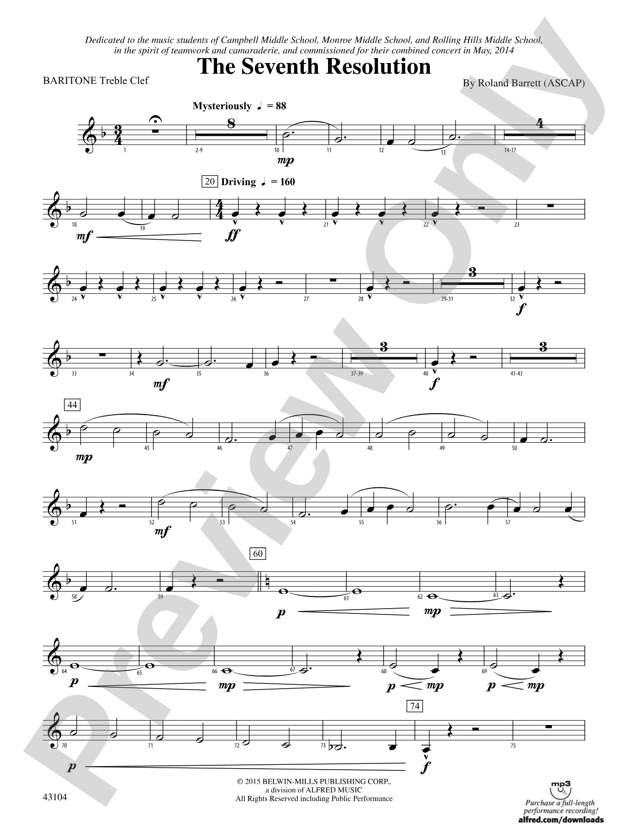The Seventh Resolution: Baritone T.C.