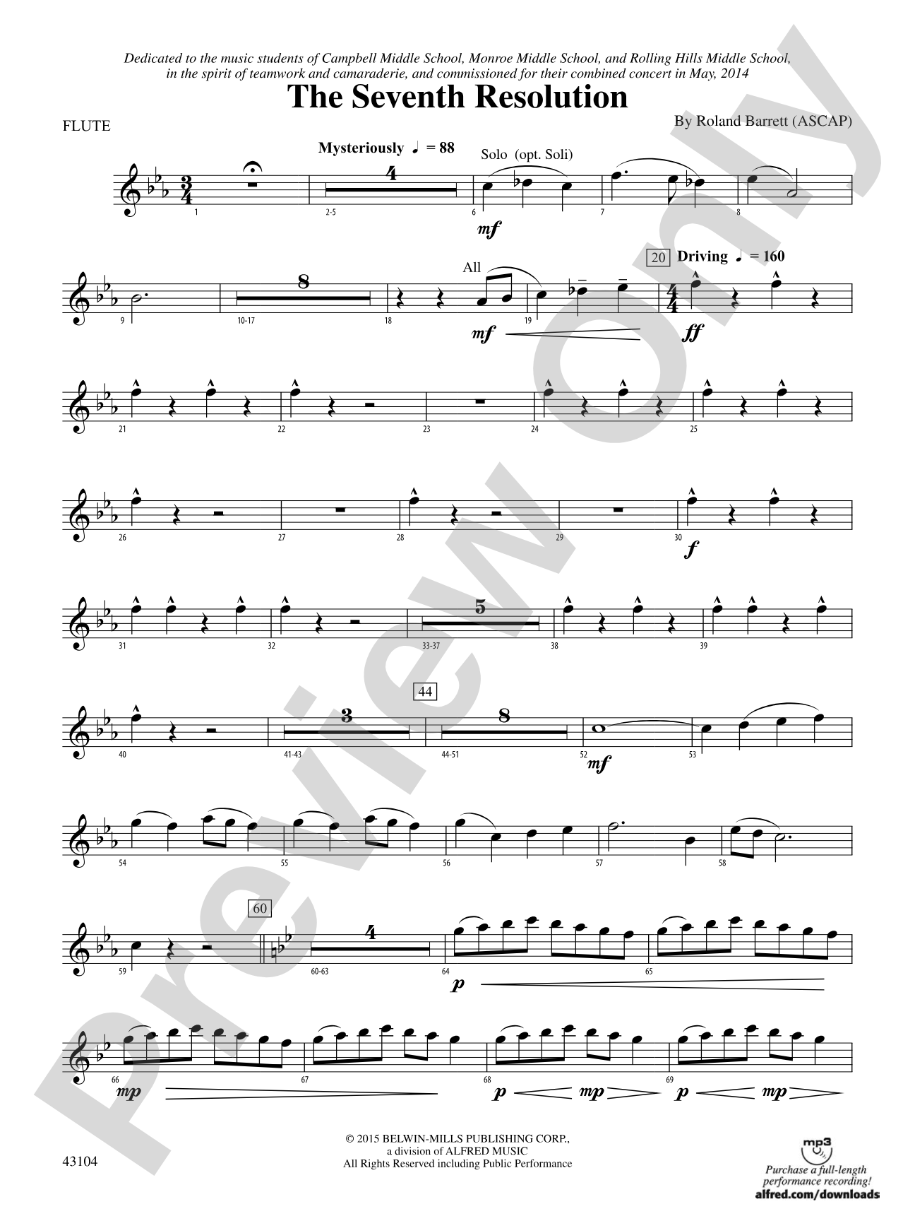 The Seventh Resolution: Flute