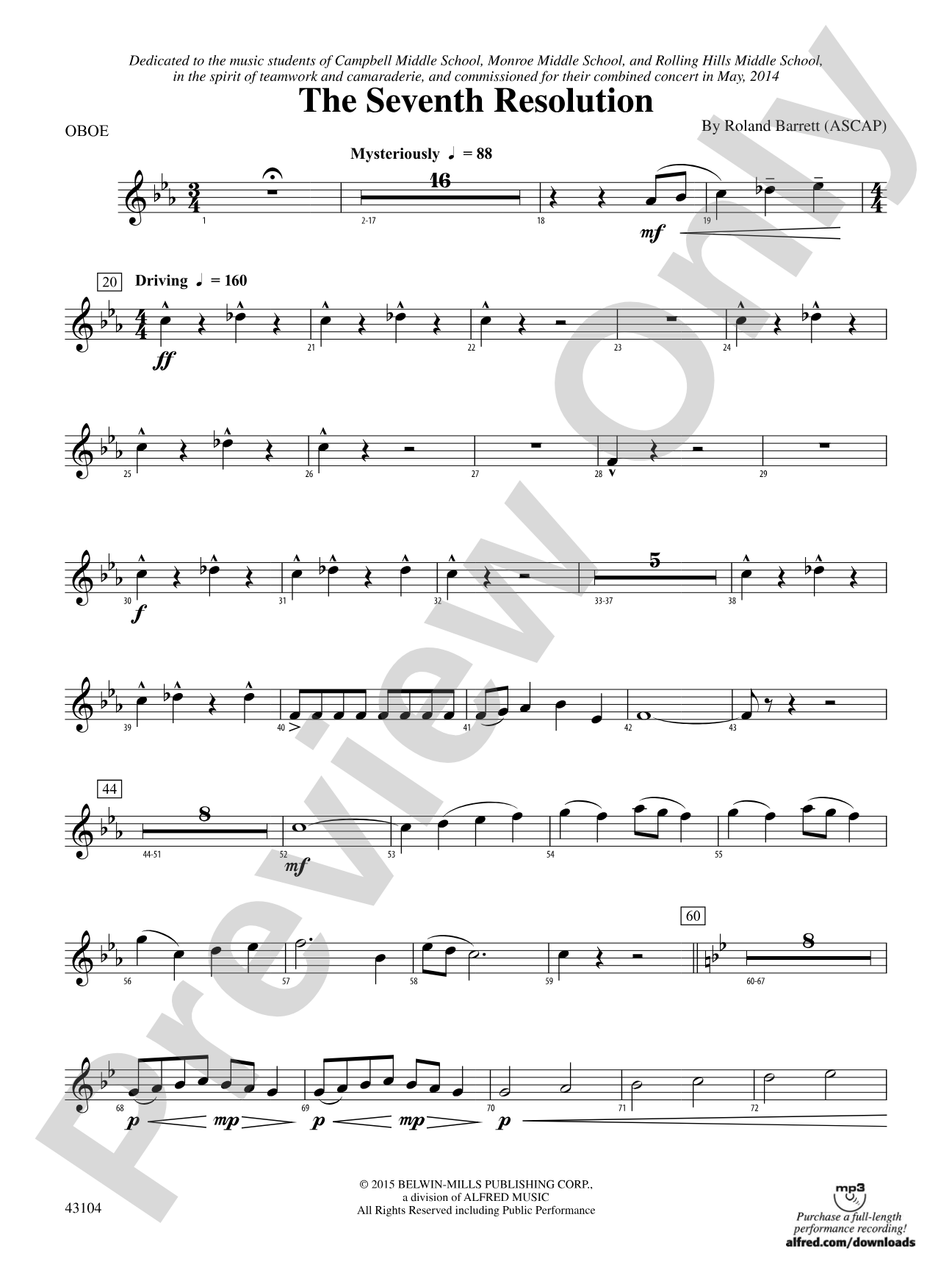 The Seventh Resolution: Oboe