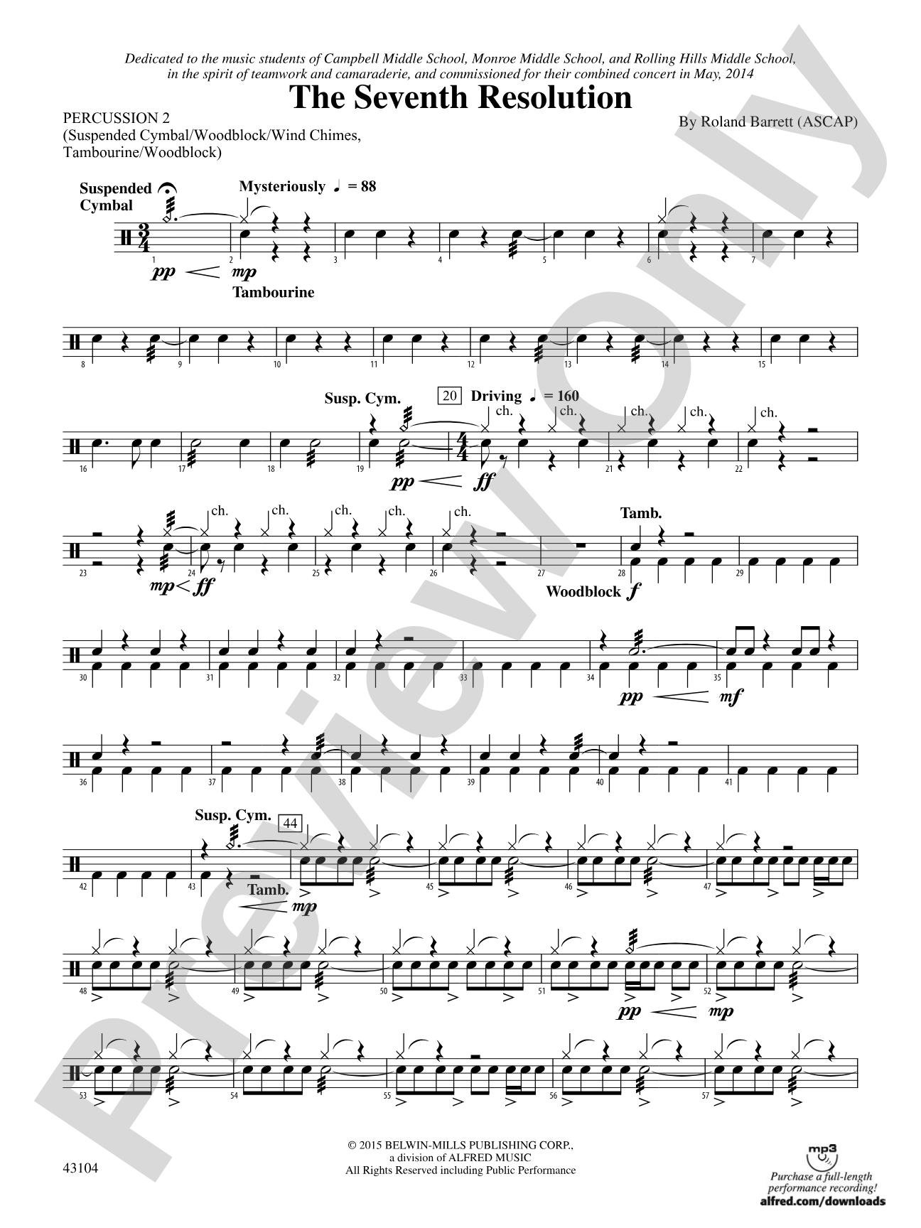 The Seventh Resolution: 2nd Percussion