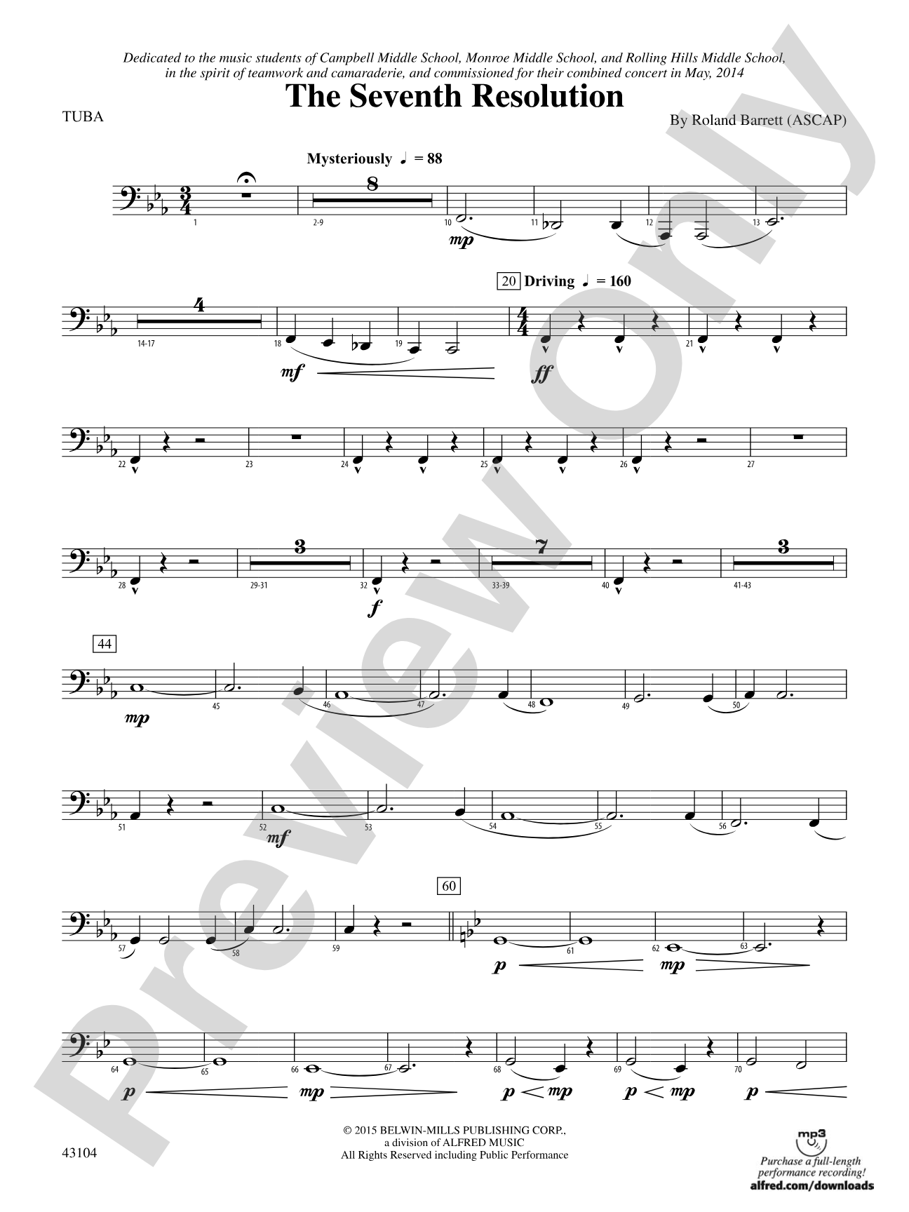 The Seventh Resolution: Tuba
