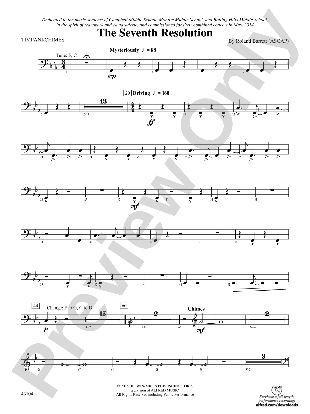 The Seventh Resolution: Timpani