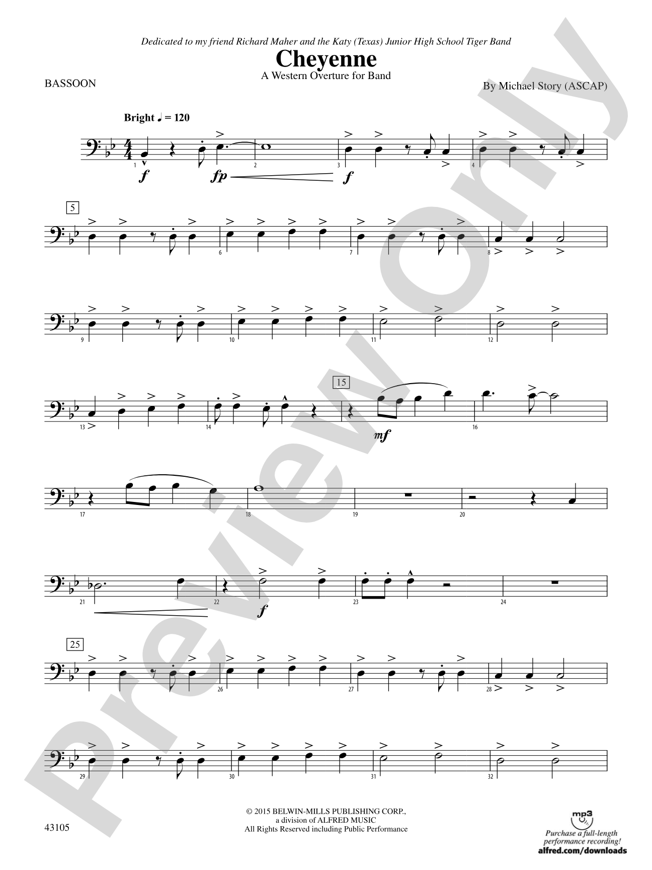 Cheyenne: Bassoon