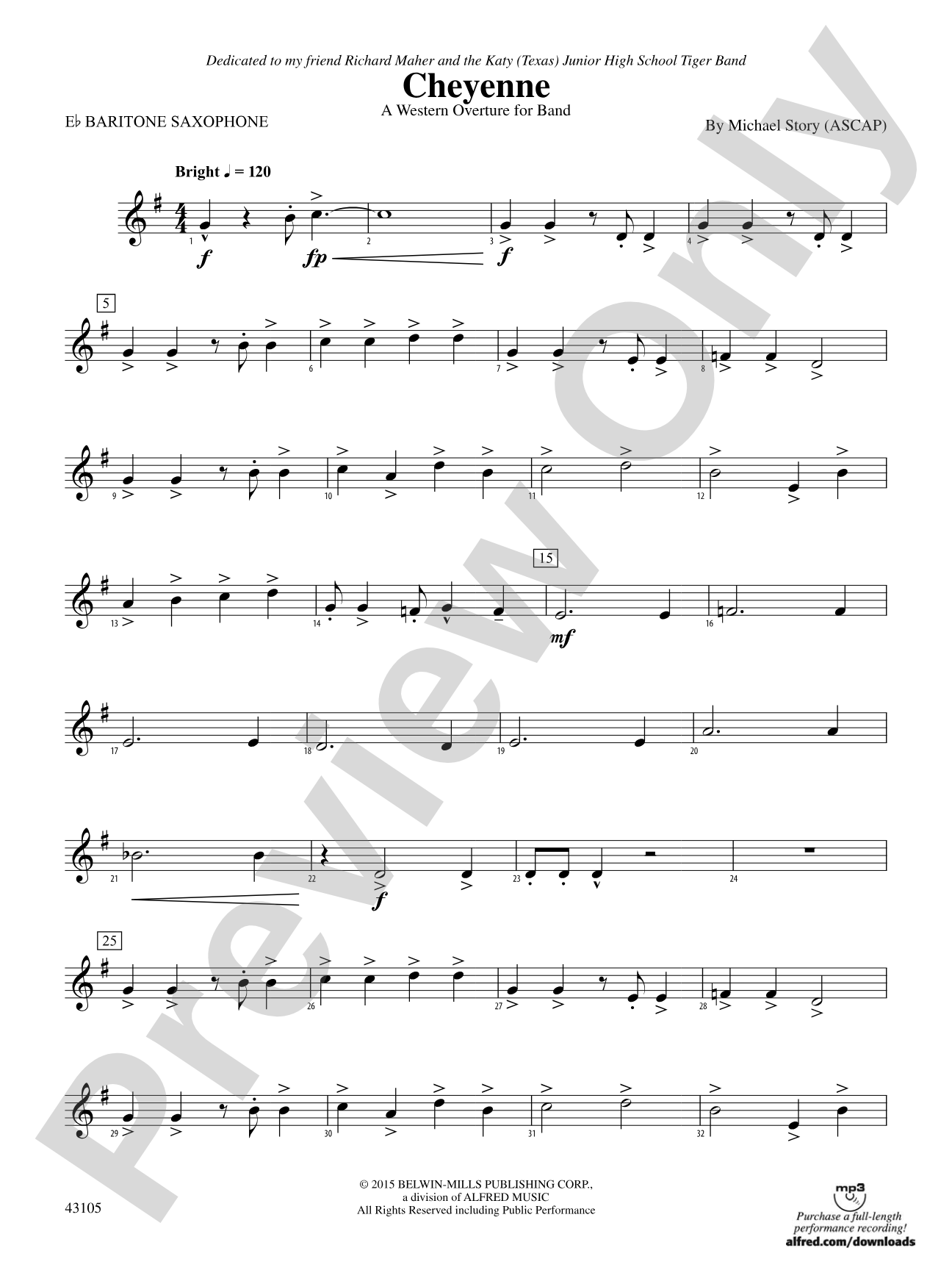 Cheyenne: E-flat Baritone Saxophone