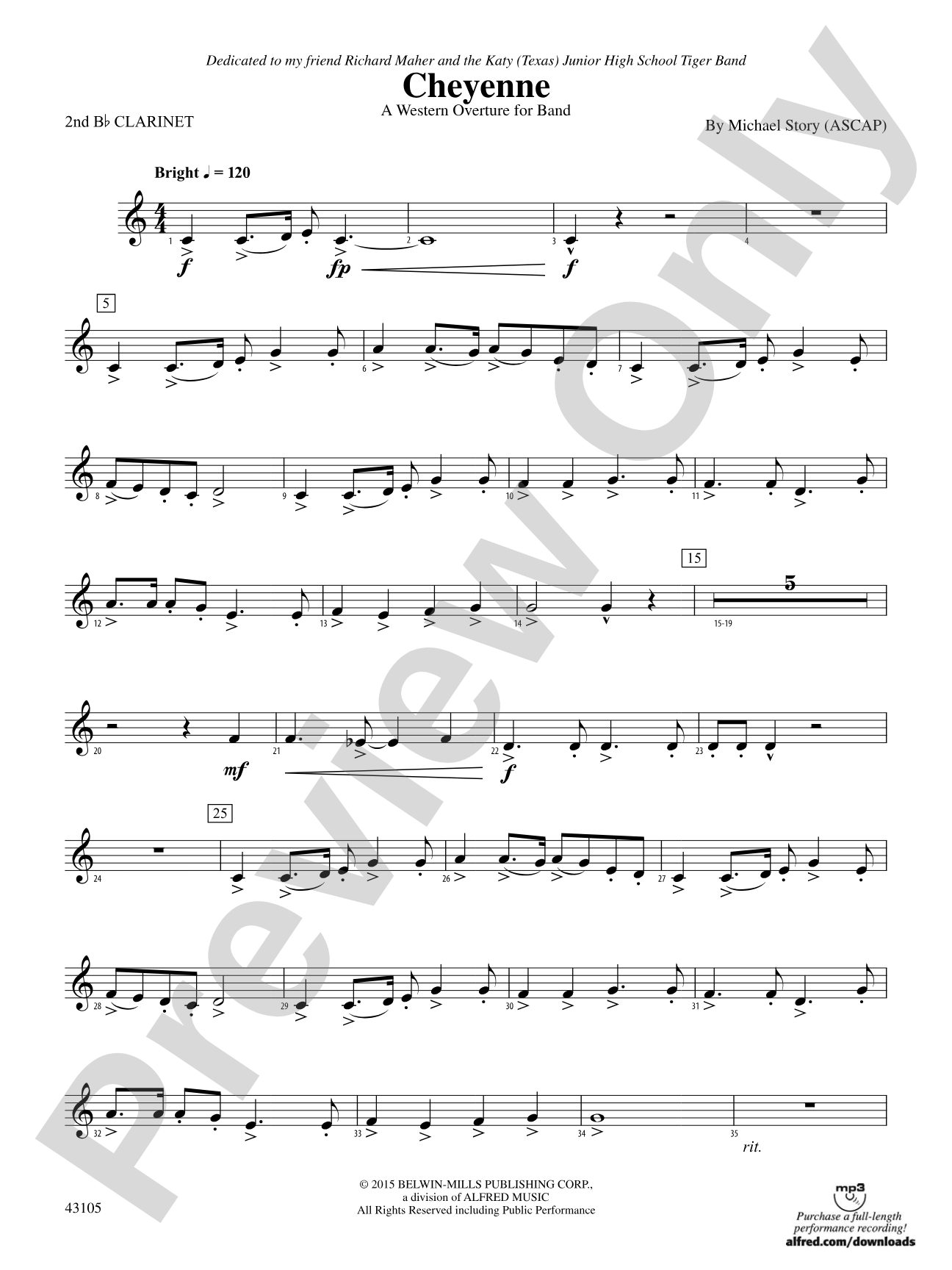 Cheyenne: 2nd B-flat Clarinet