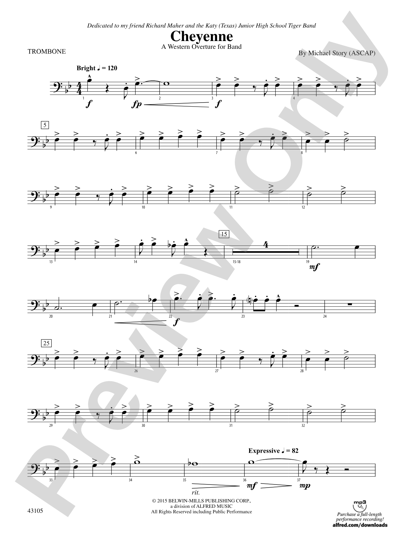 Cheyenne: 1st Trombone