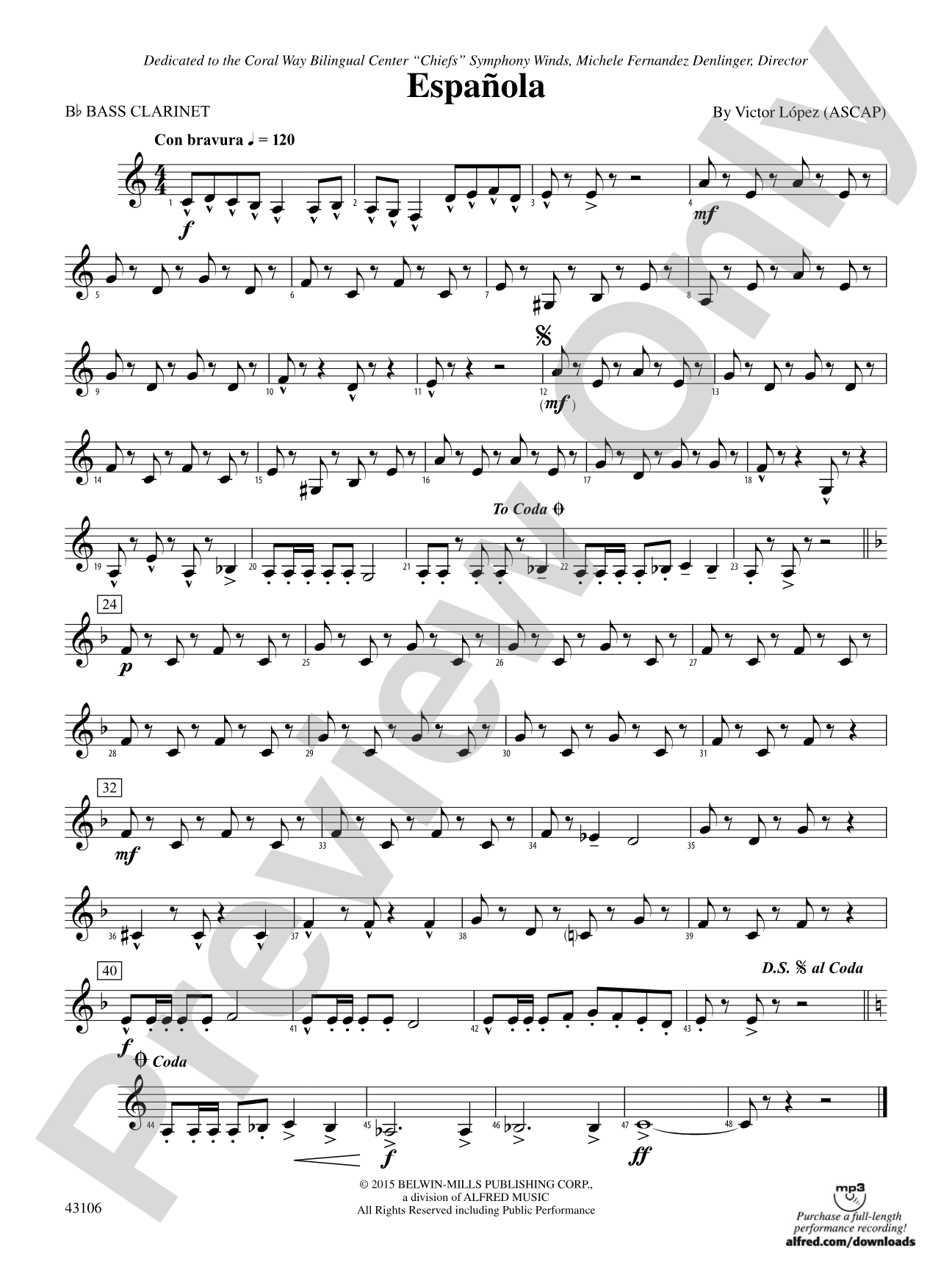 Española: B-flat Bass Clarinet