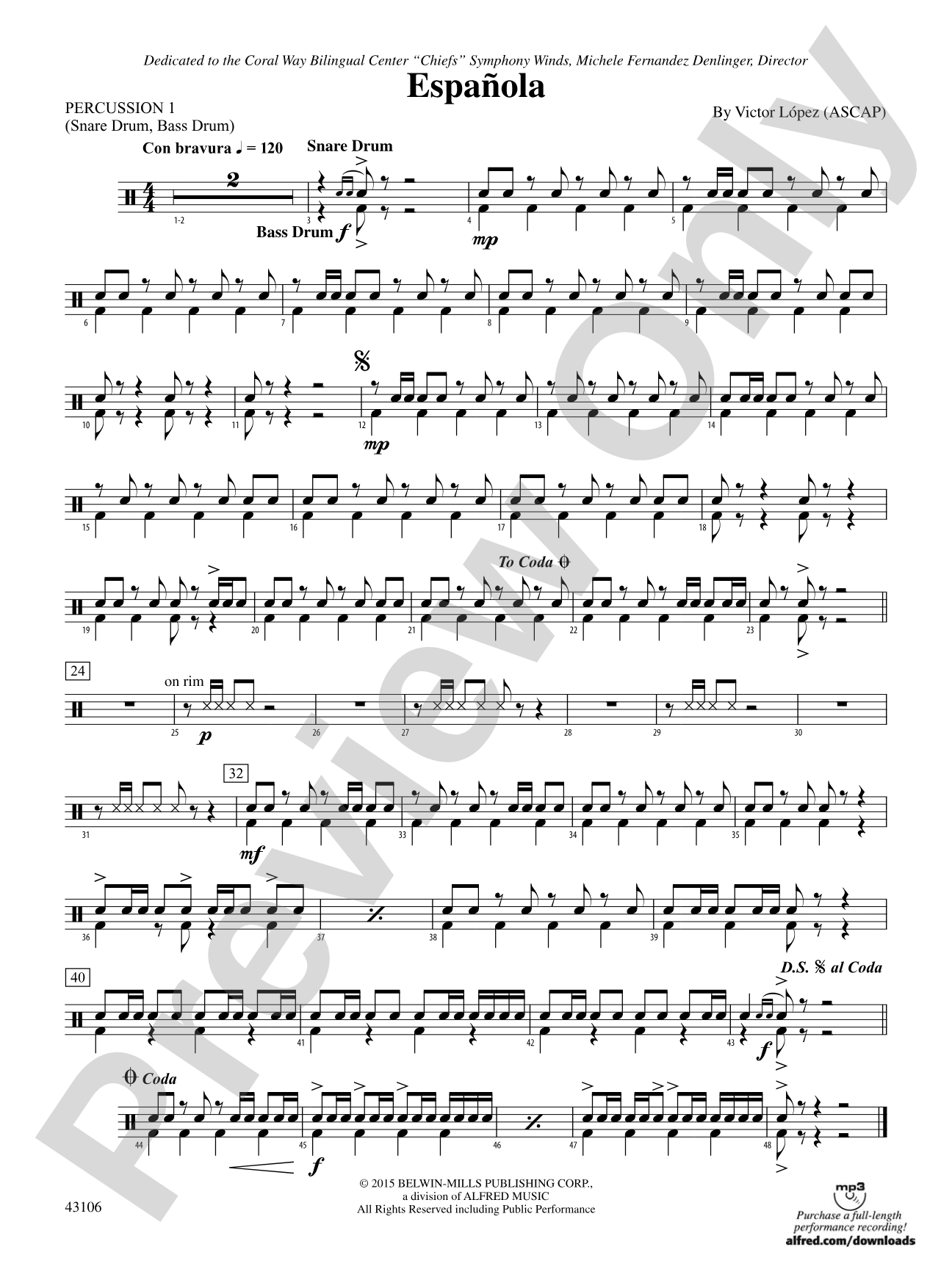 Española: 1st Percussion