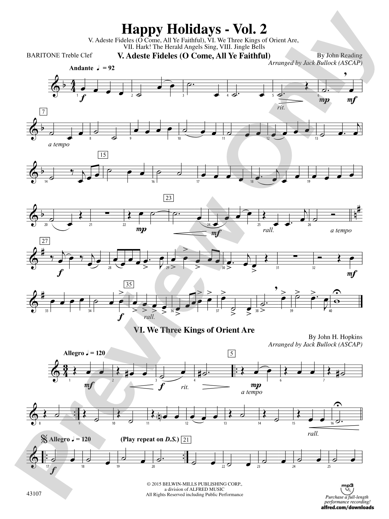 Happy Holidays---Vol. 2: Baritone T.C.