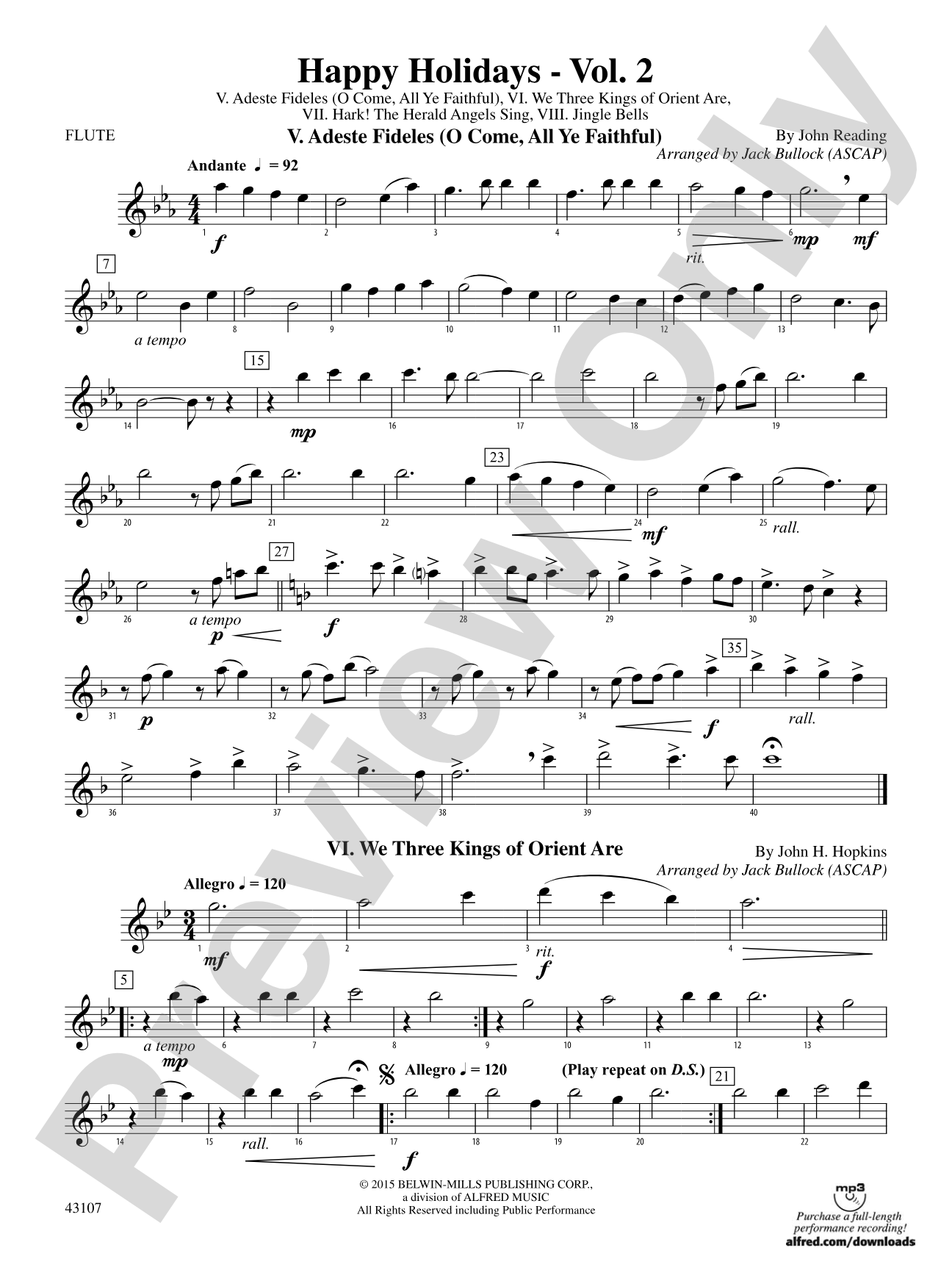 Happy Holidays---Vol. 2: Flute