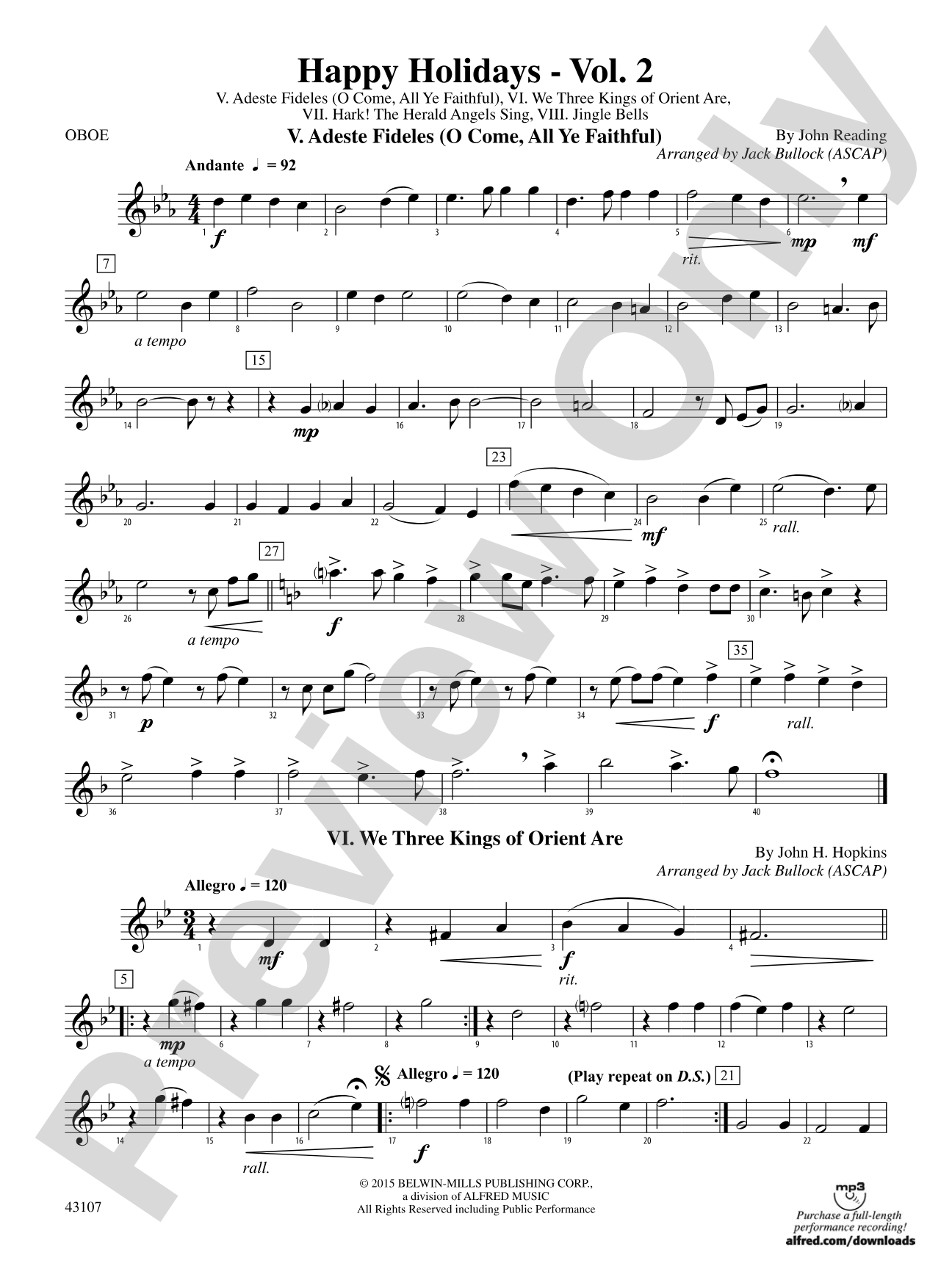 Happy Holidays---Vol. 2: Oboe