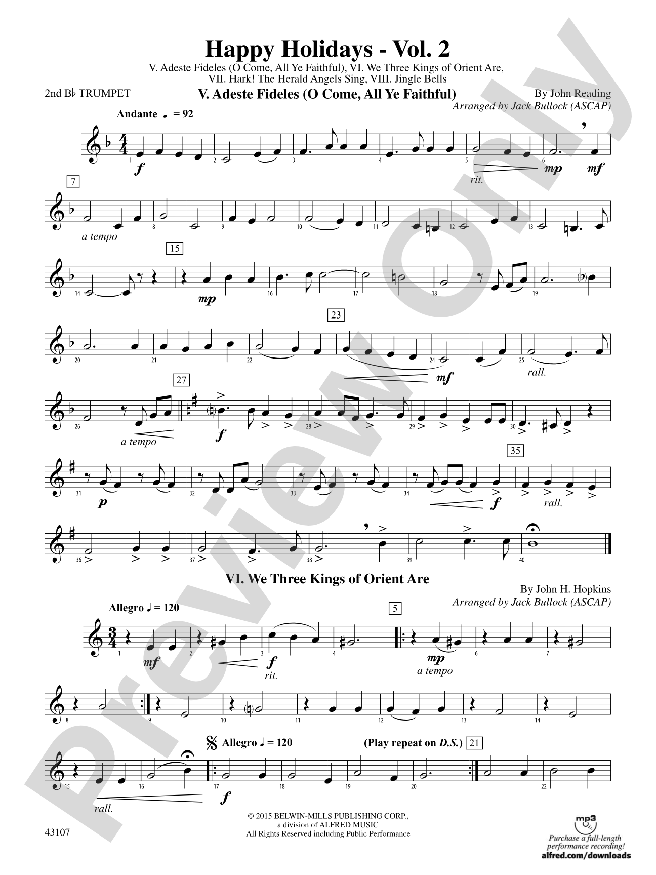 Happy Holidays---Vol. 2: 2nd B-flat Trumpet