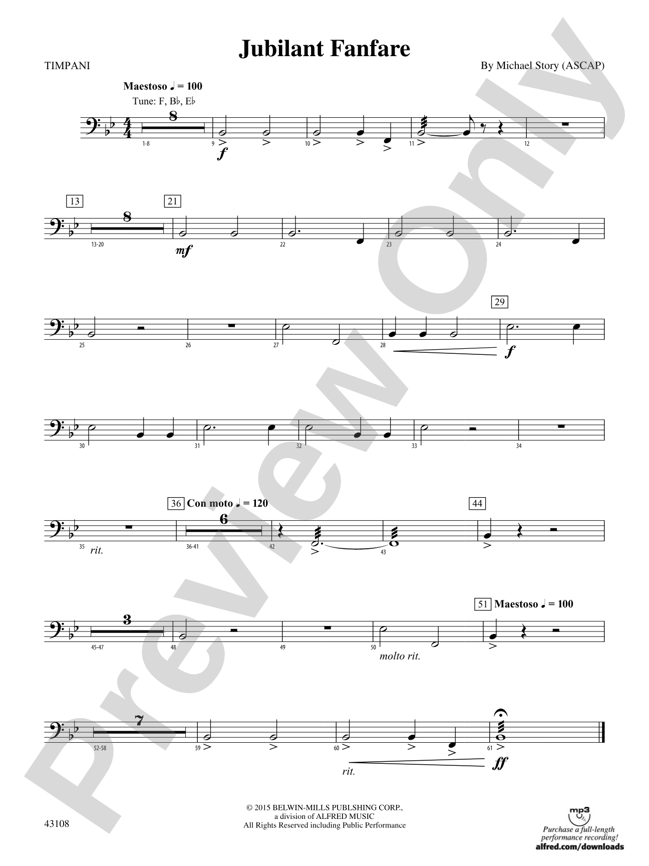 Jubilant Fanfare: Timpani