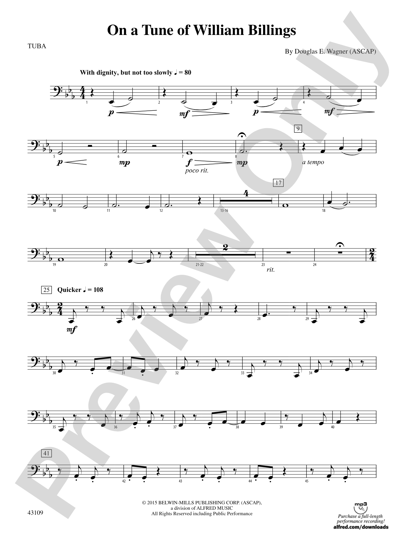 On a Tune of William Billings: Tuba