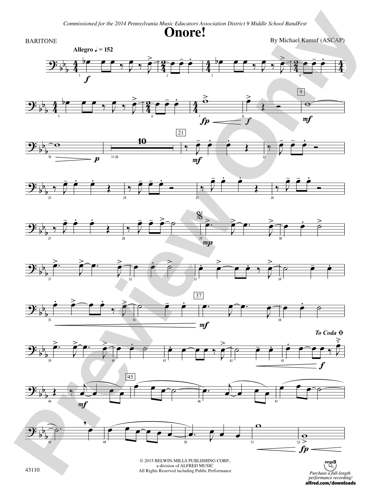 Onore!: Baritone B.C.