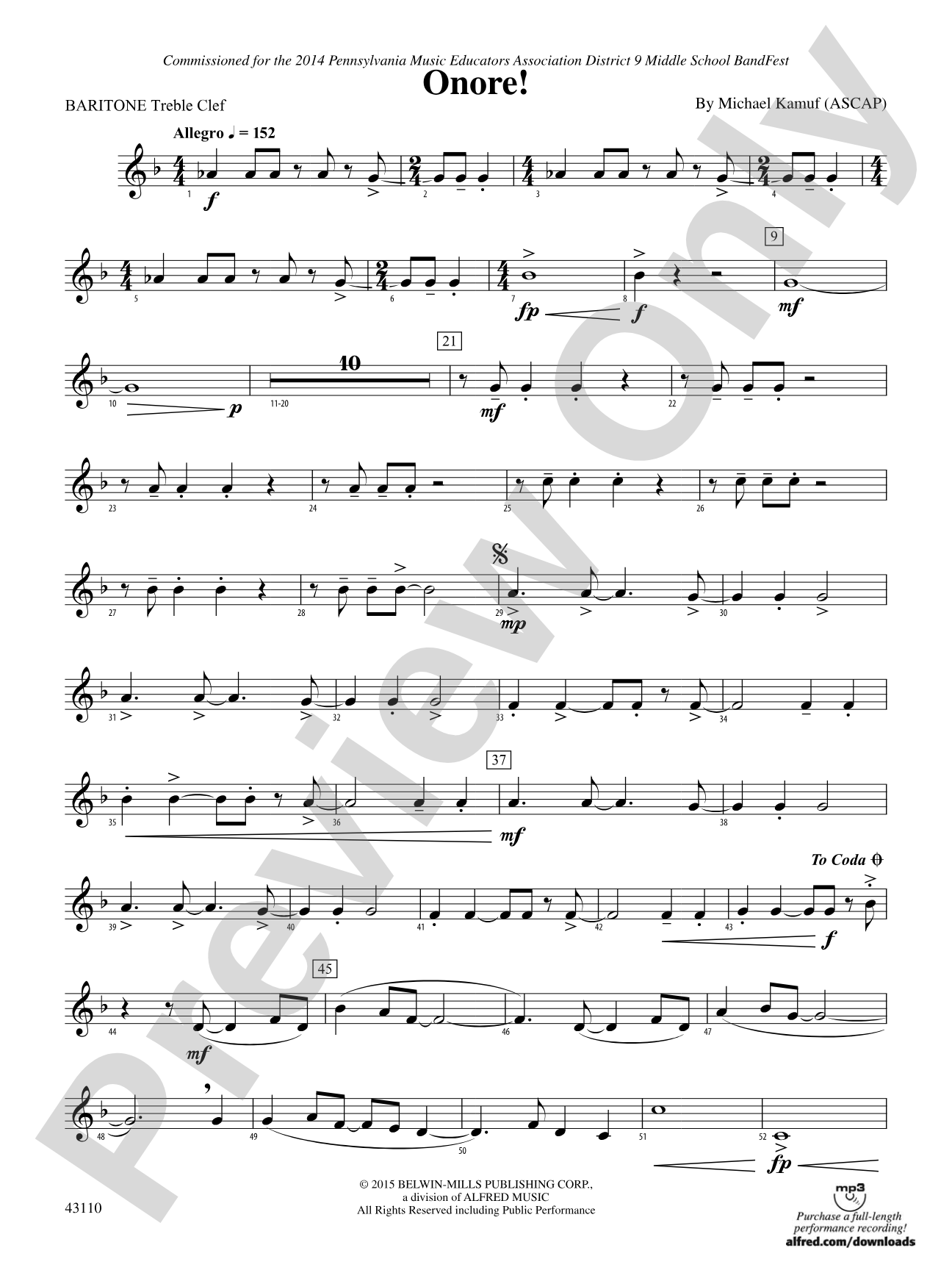 Onore!: Baritone T.C.