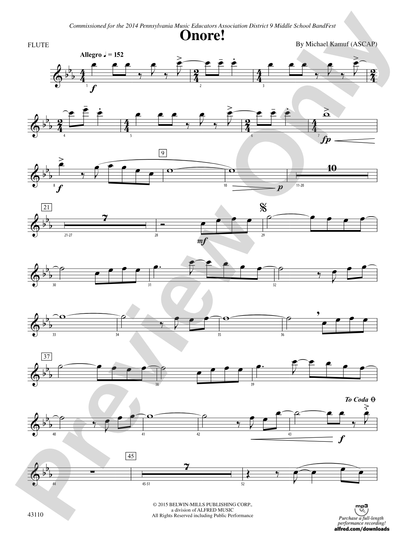 Onore!: Flute
