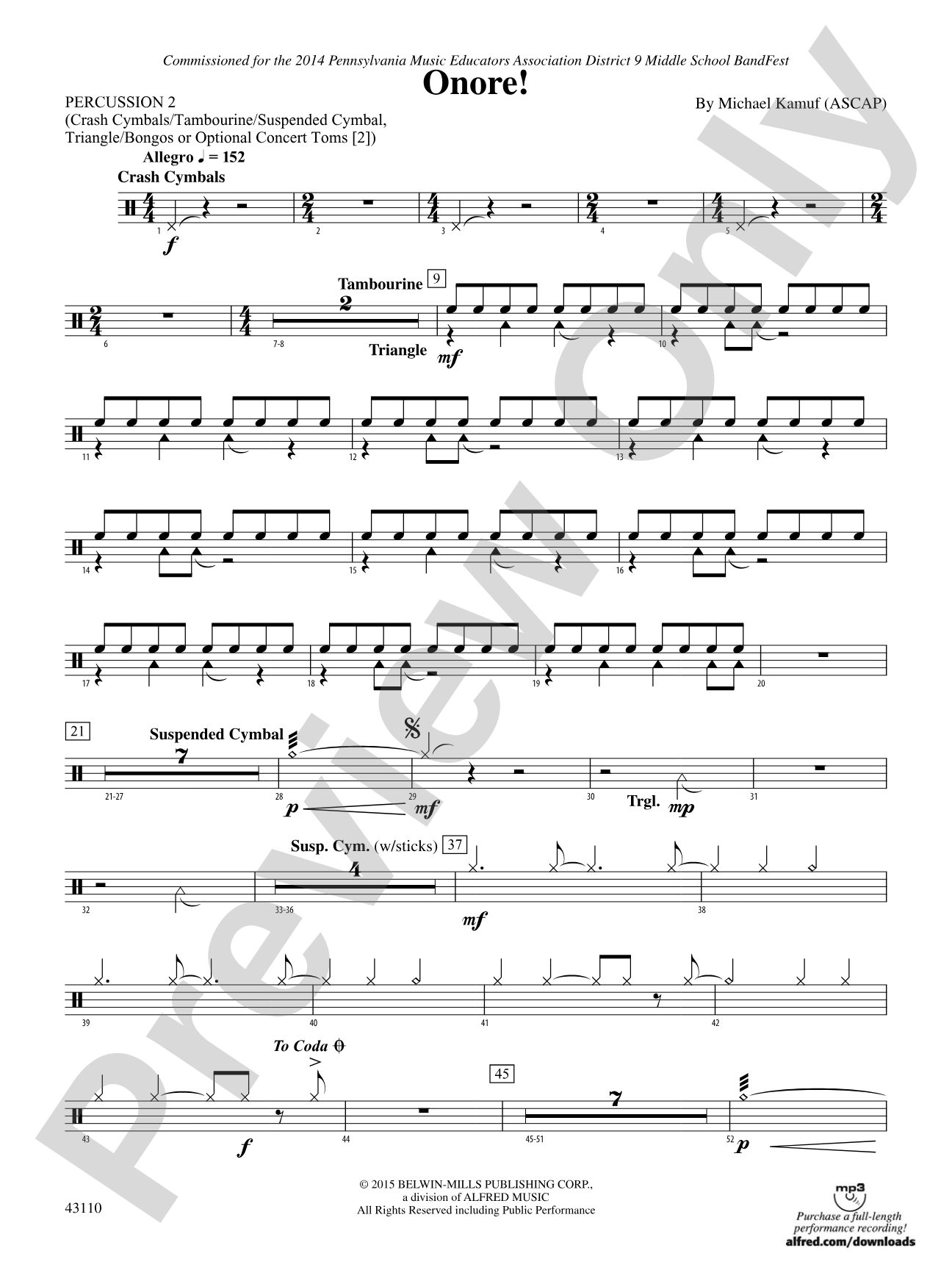 Onore!: 2nd Percussion