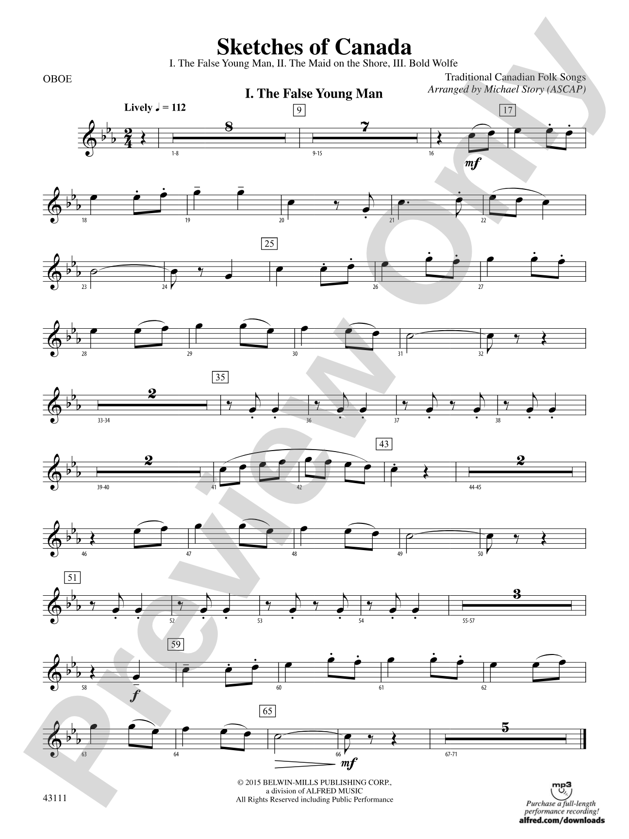 Sketches of Canada: Oboe