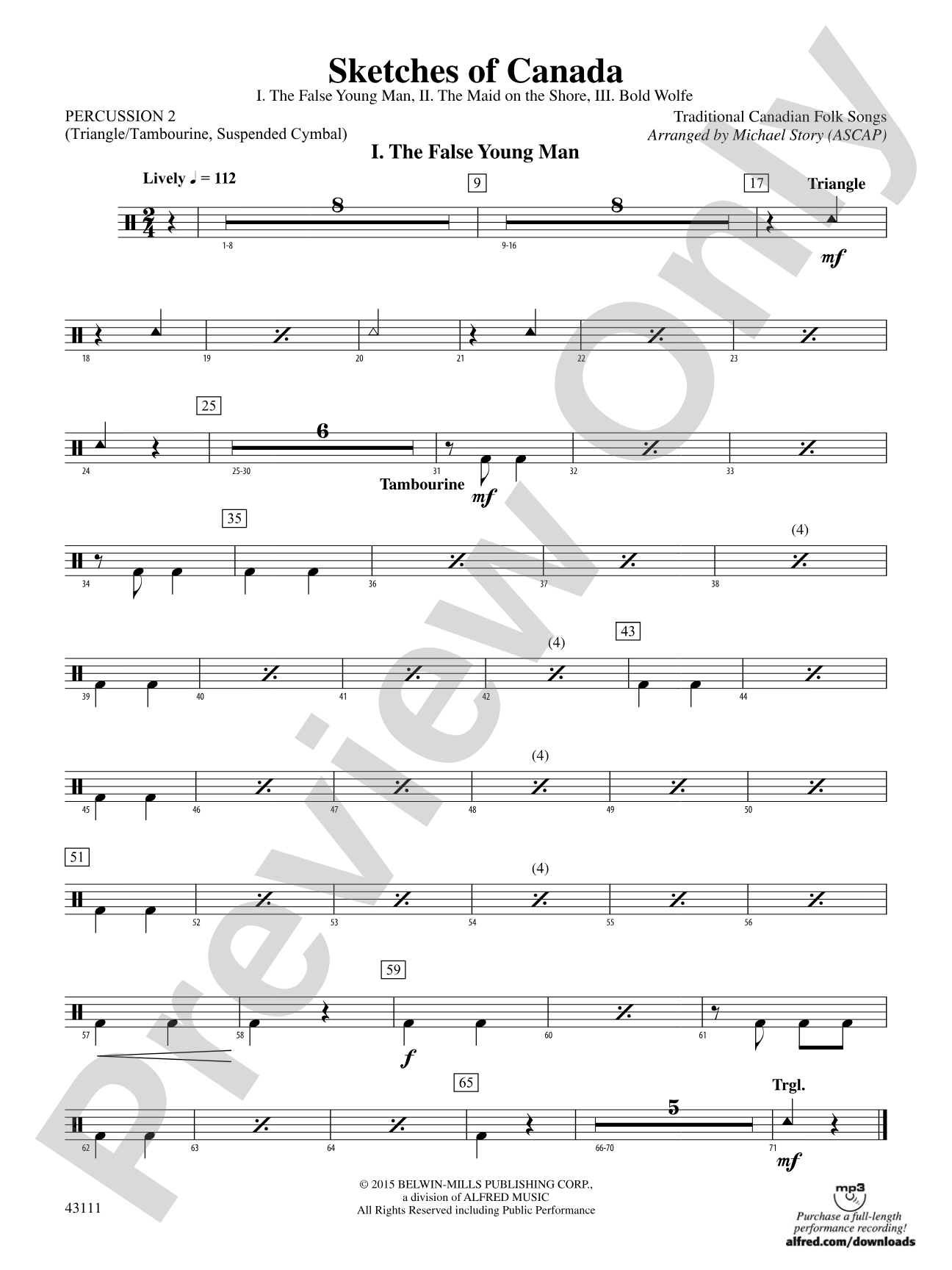 Sketches of Canada: 2nd Percussion