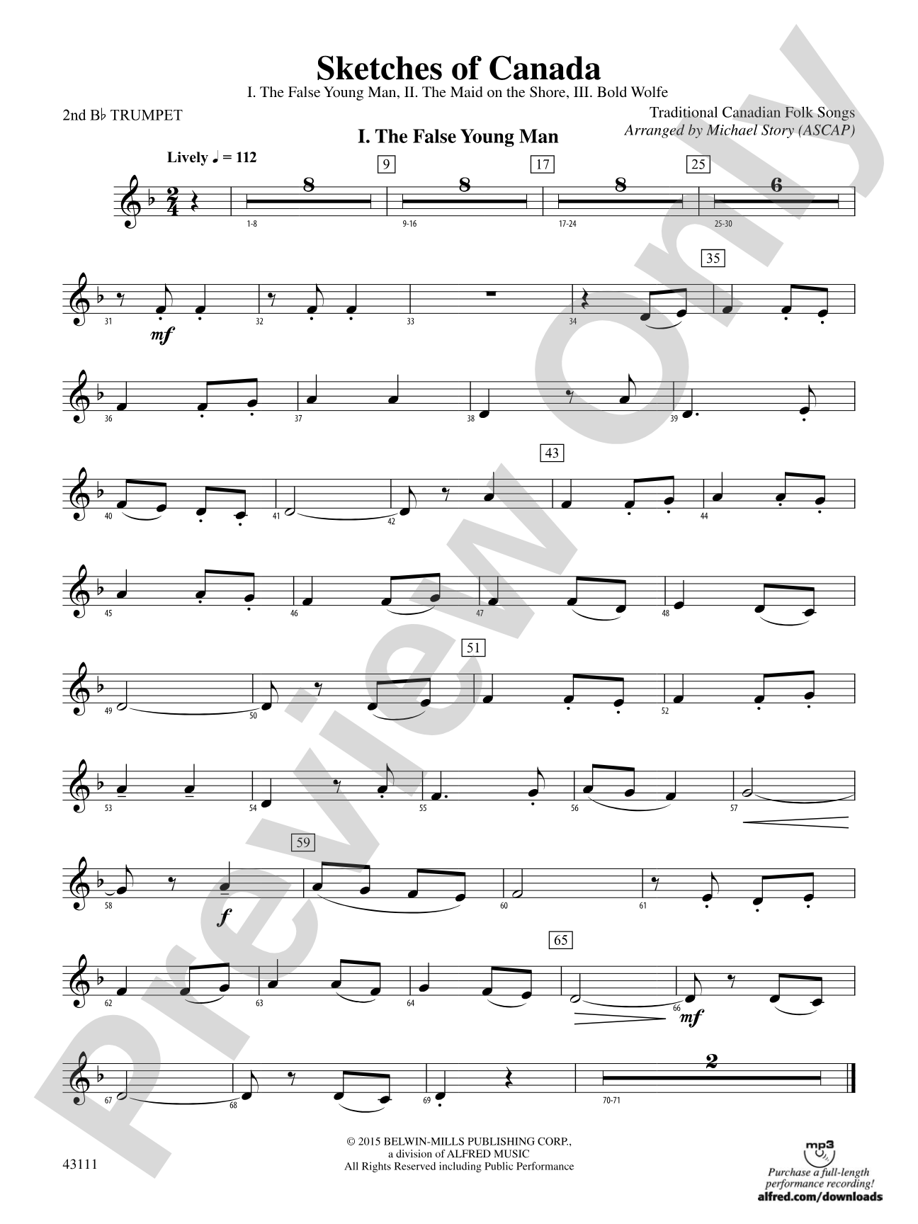Sketches of Canada: 2nd B-flat Trumpet