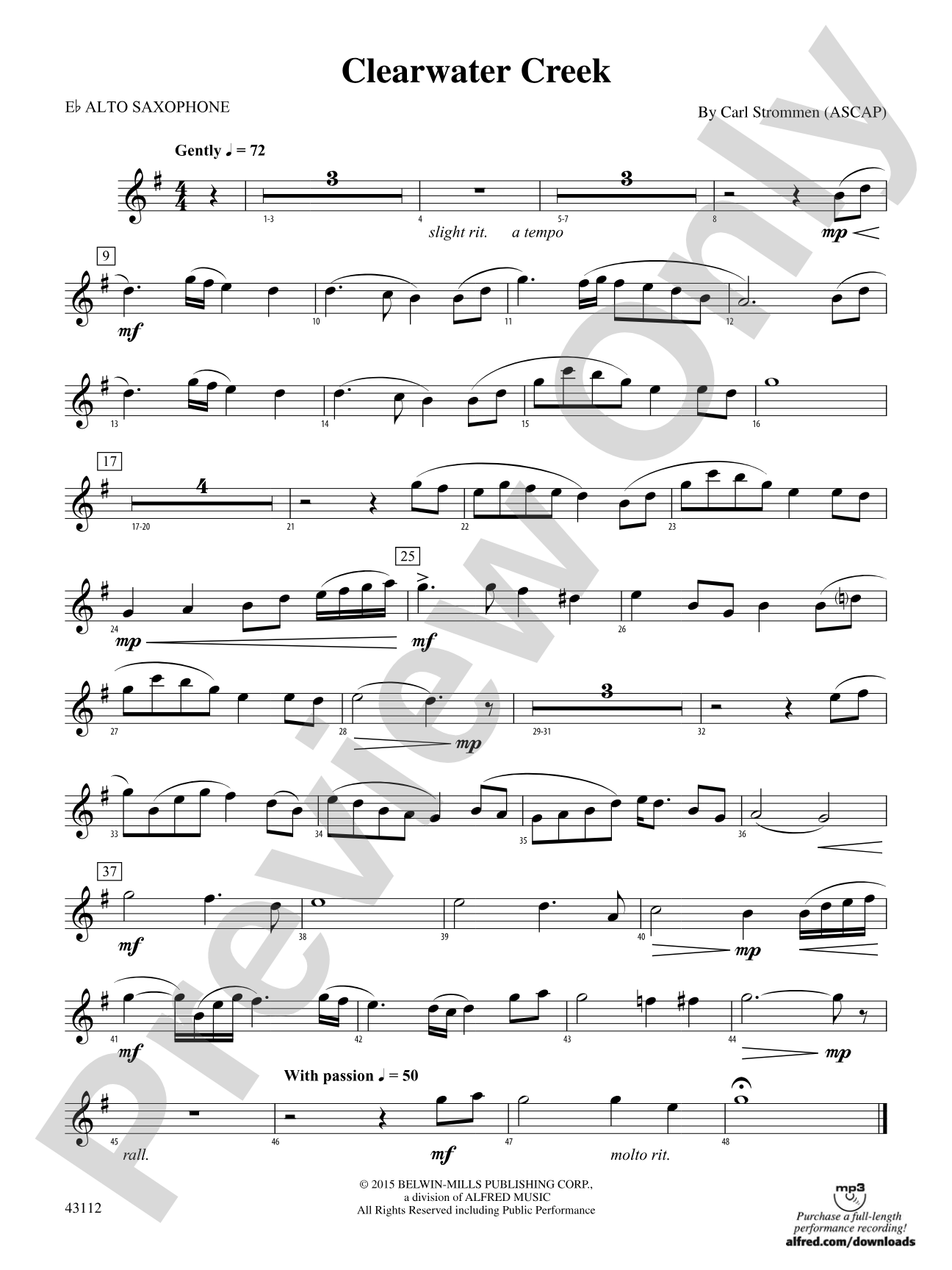 Clearwater Creek: E-flat Alto Saxophone