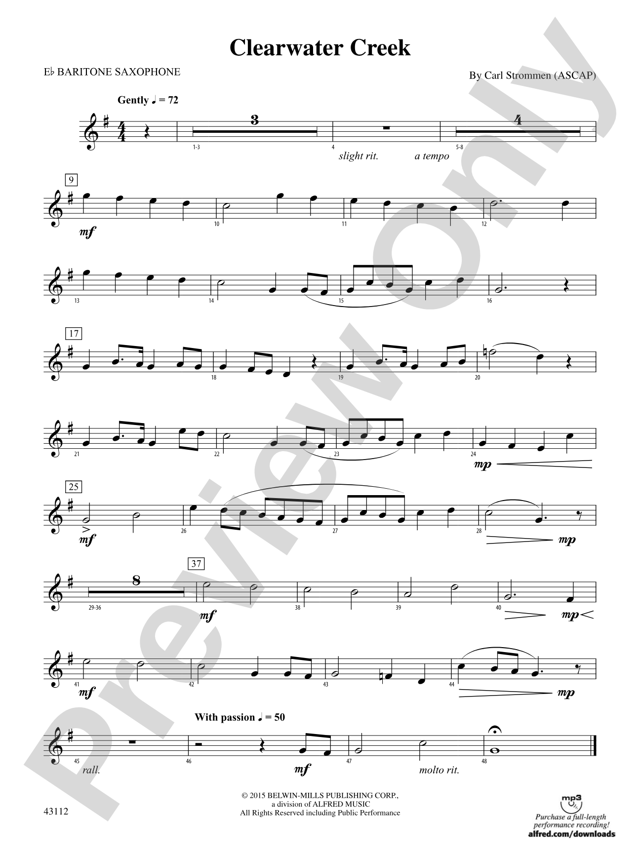 Clearwater Creek: E-flat Baritone Saxophone