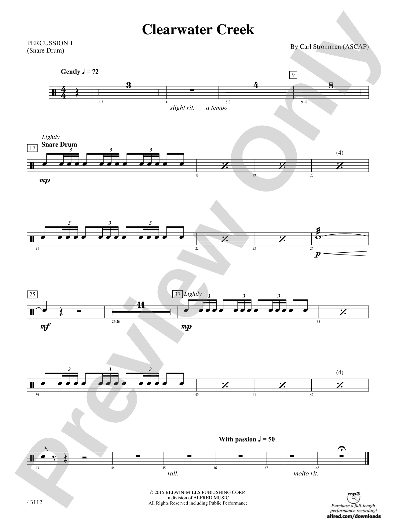 Clearwater Creek: 1st Percussion