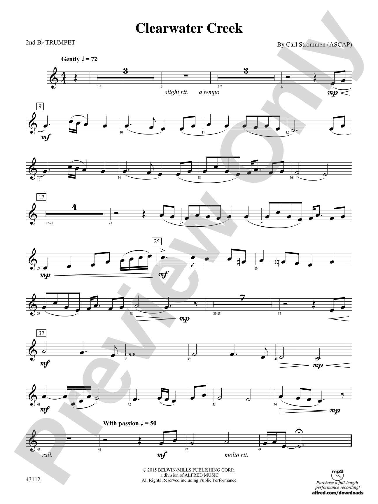 Clearwater Creek: 2nd B-flat Trumpet