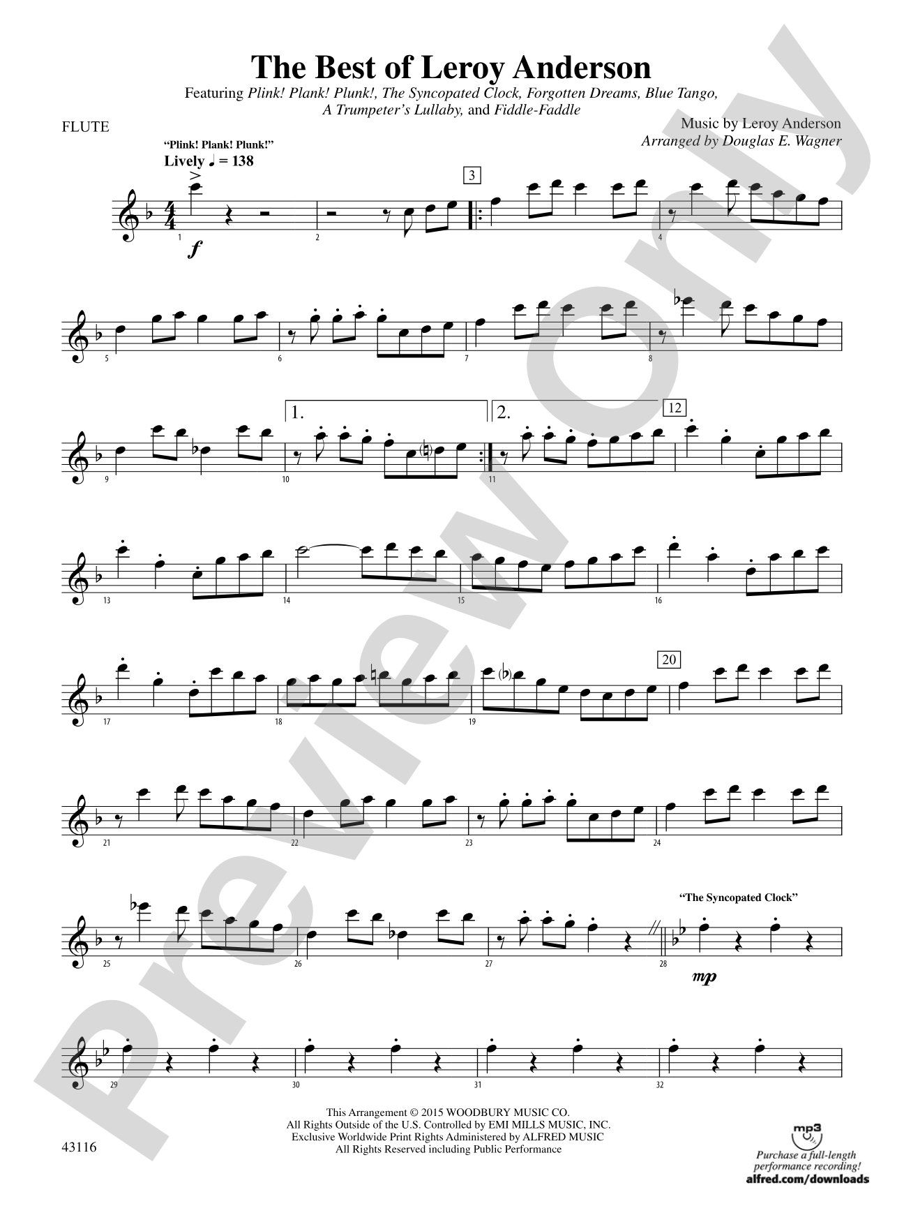 The Best of Leroy Anderson: Flute