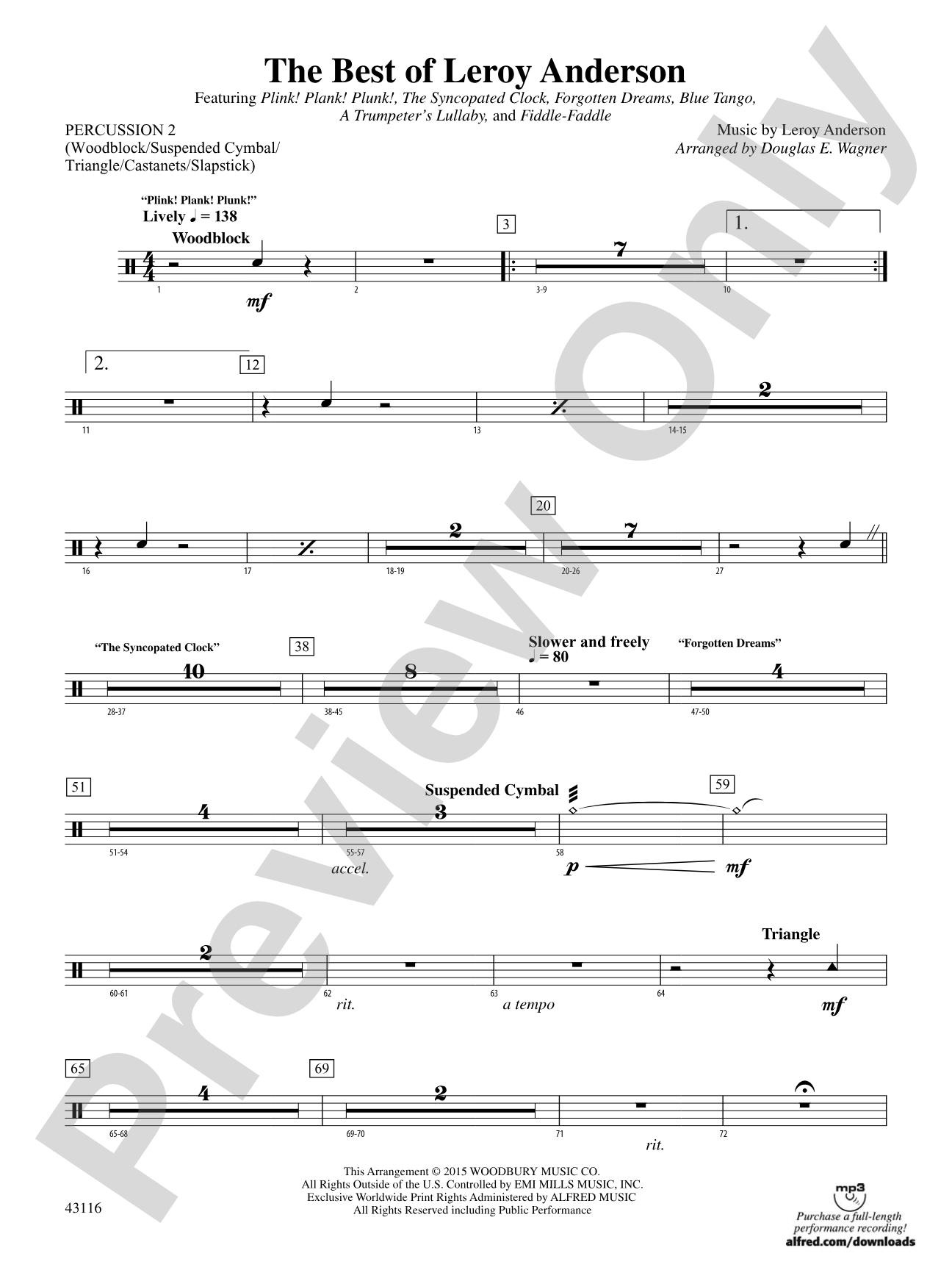 The Best of Leroy Anderson: 2nd Percussion