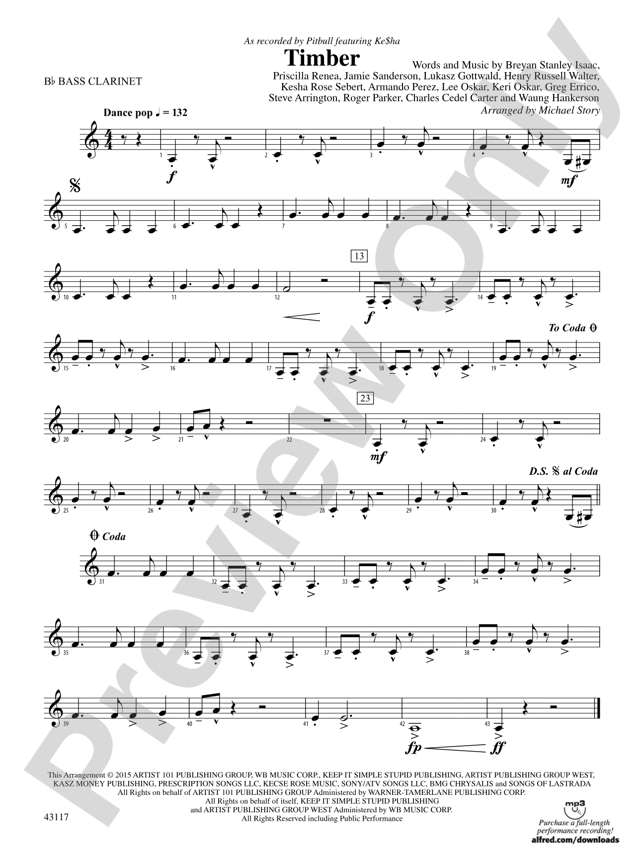 Timber: B-flat Bass Clarinet