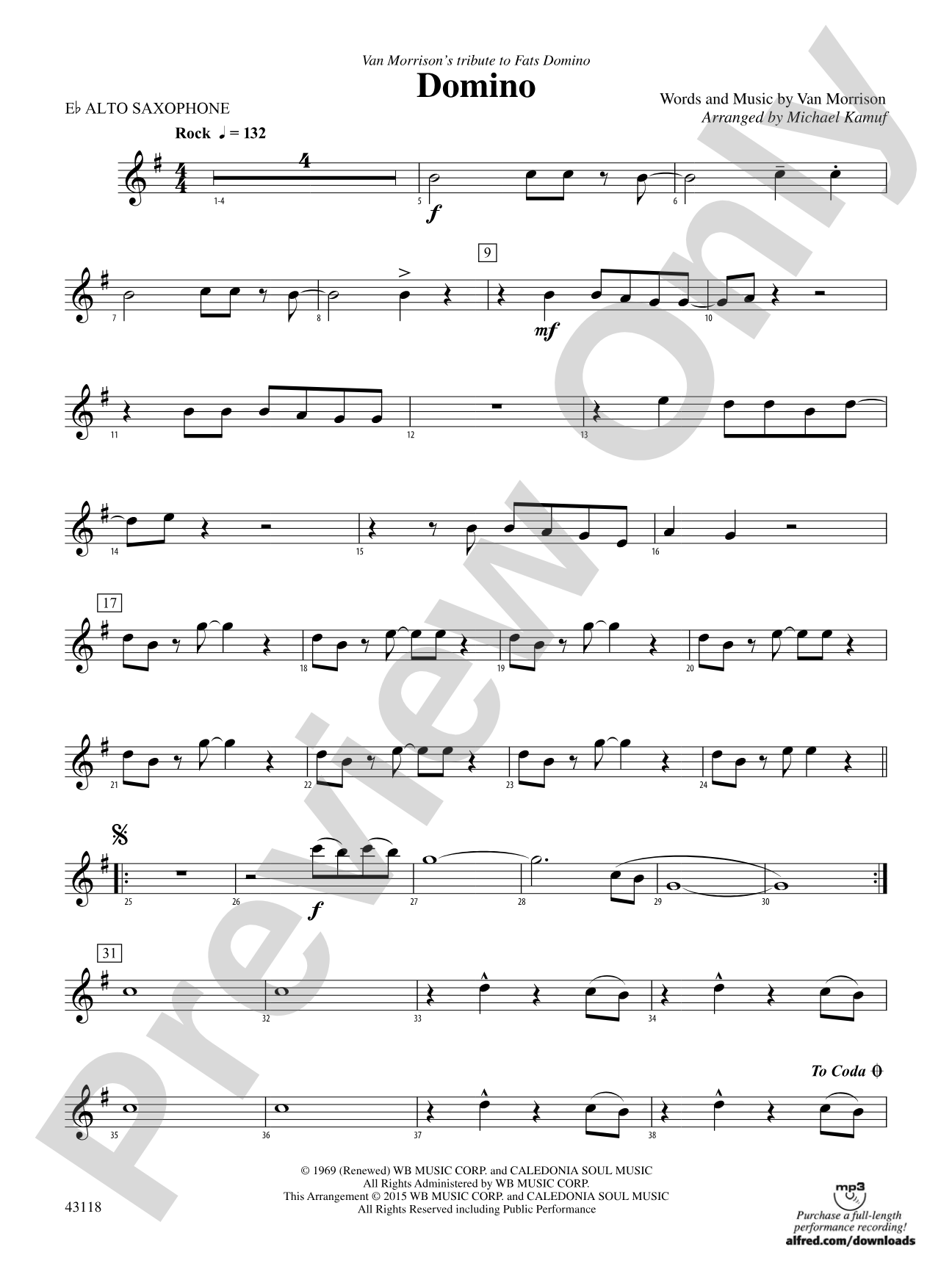 Domino: E-flat Alto Saxophone