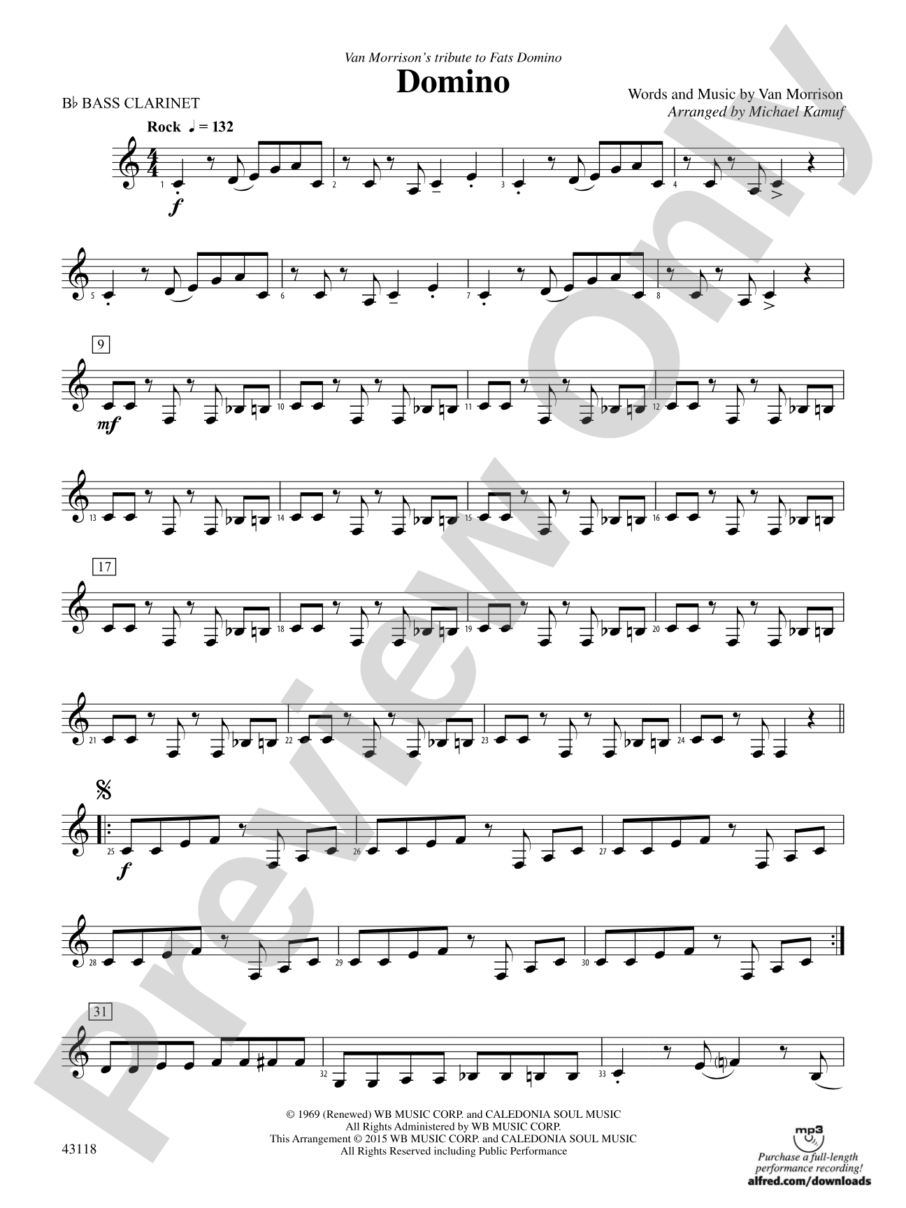 Domino: B-flat Bass Clarinet