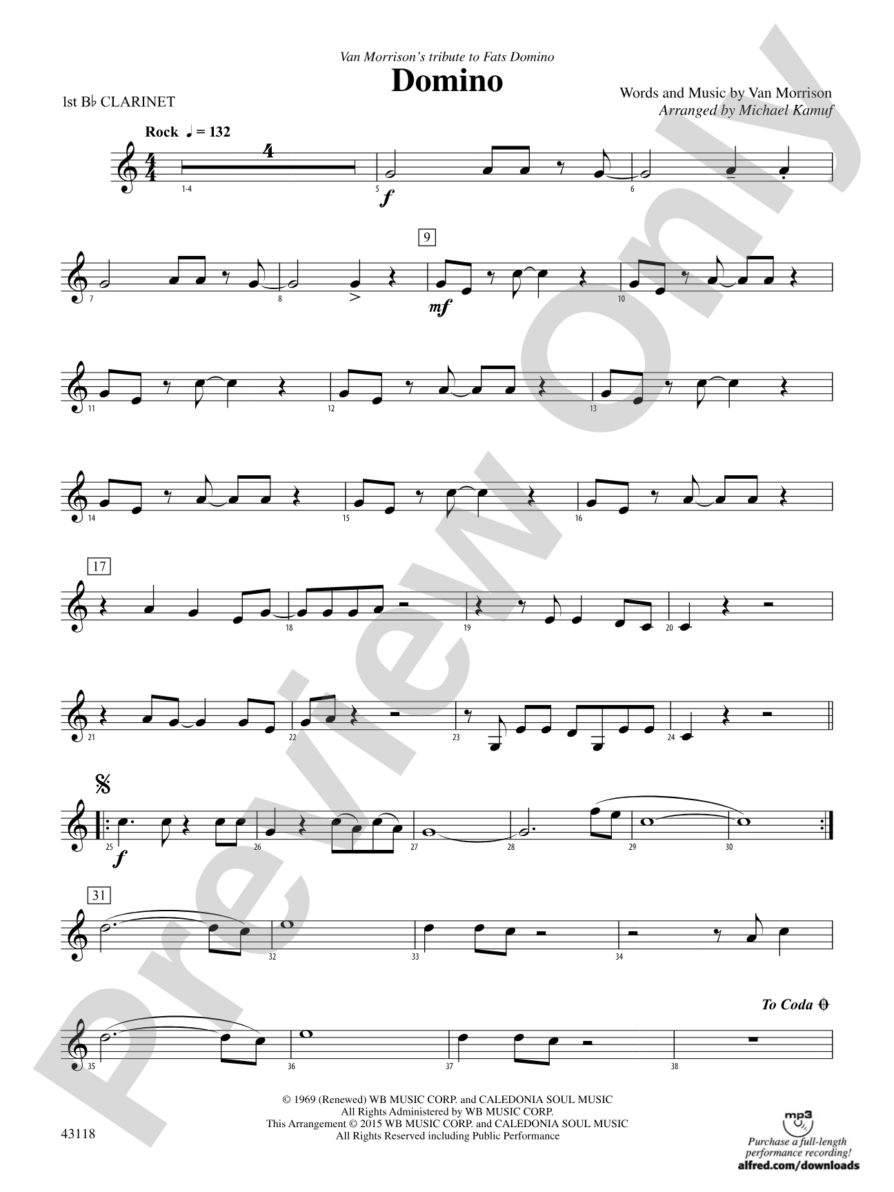 Domino: 1st B-flat Clarinet