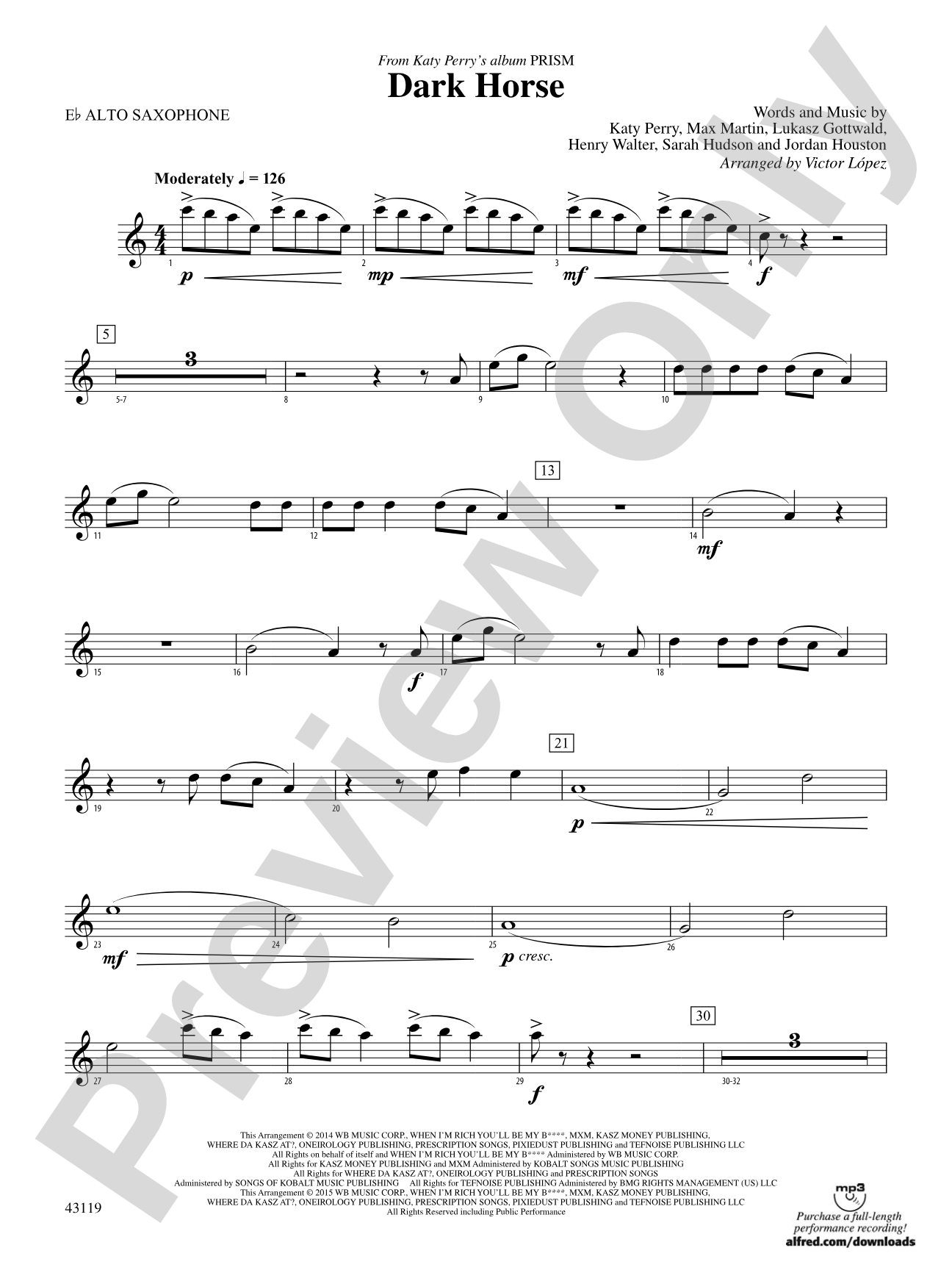 Dark Horse: E-flat Alto Saxophone
