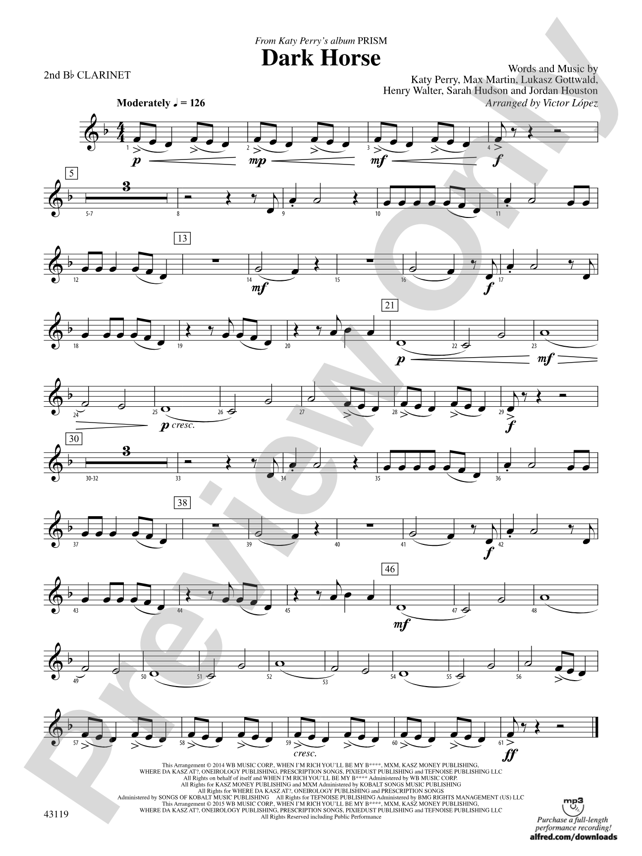 Dark Horse: 2nd B-flat Clarinet