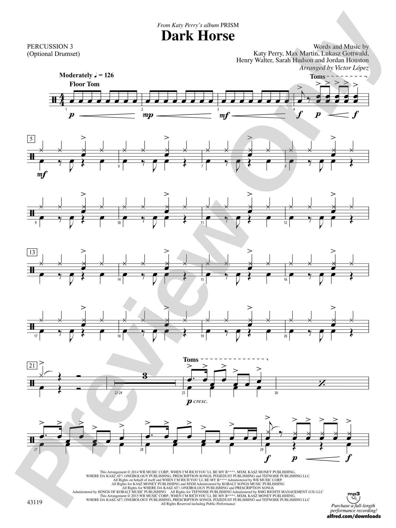 Dark Horse: 3rd Percussion