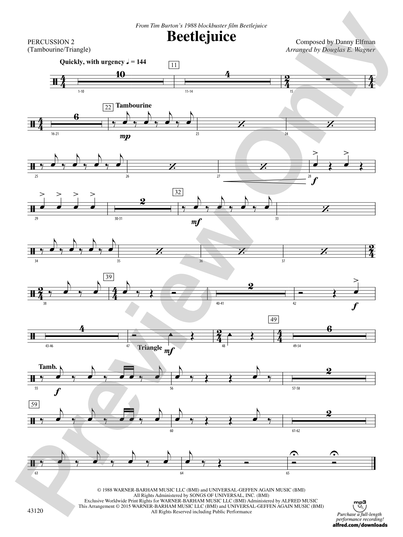 Beetlejuice: 2nd Percussion