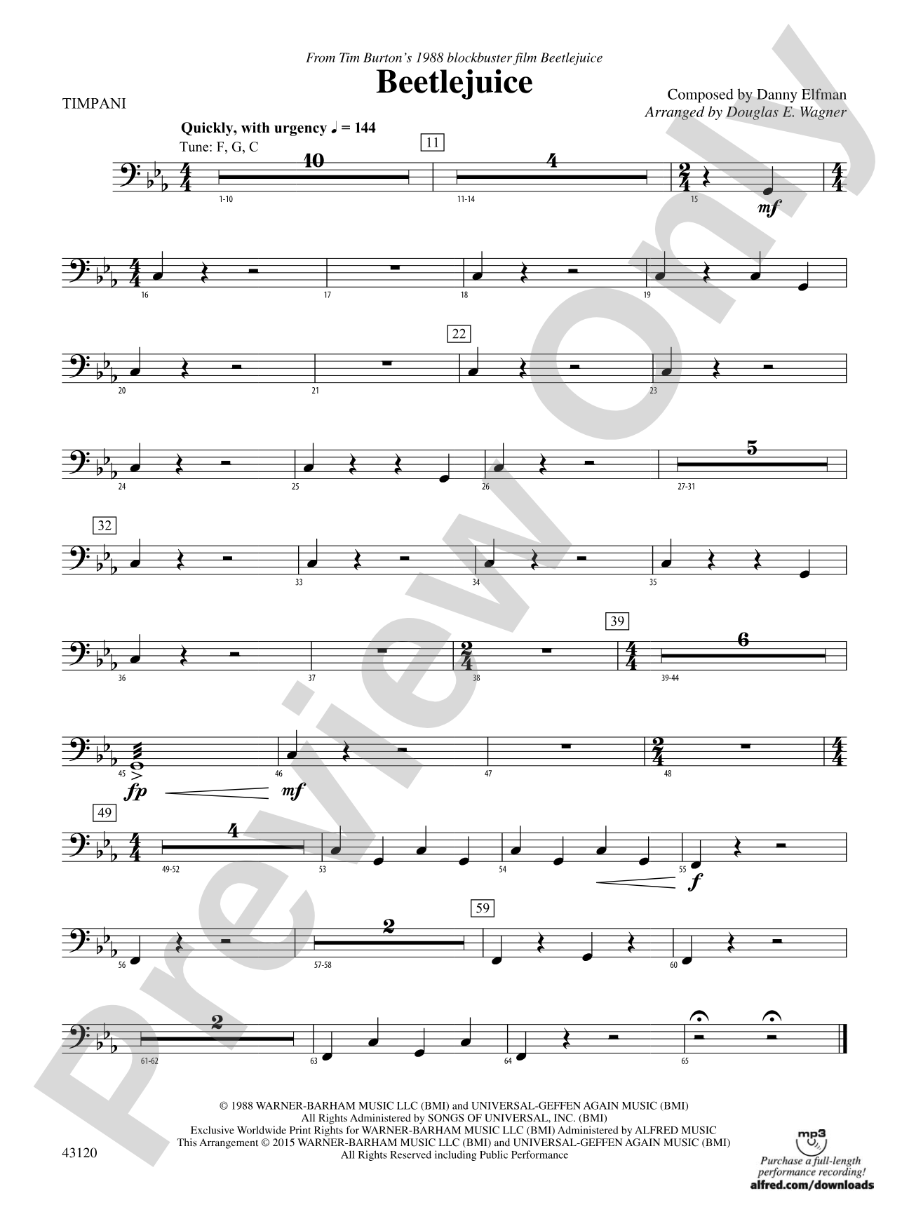 Beetlejuice: Timpani