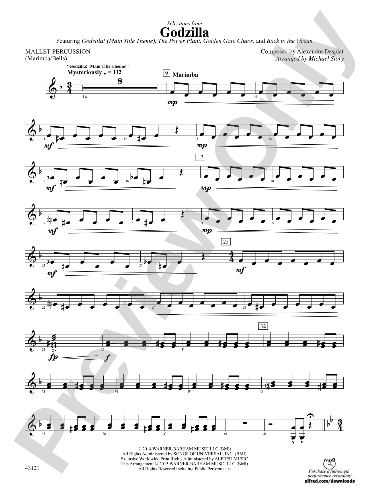 Godzilla, Selections from: Mallets