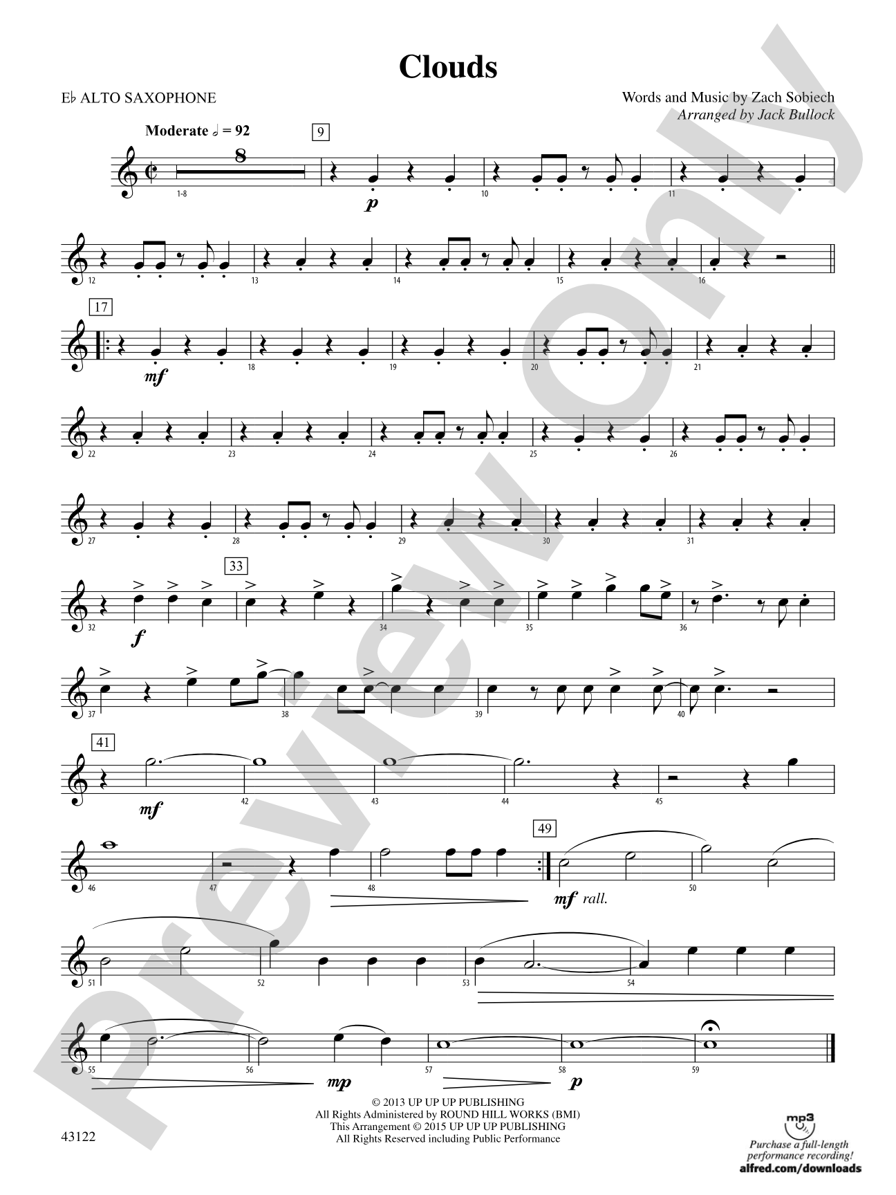 Clouds: E-flat Alto Saxophone