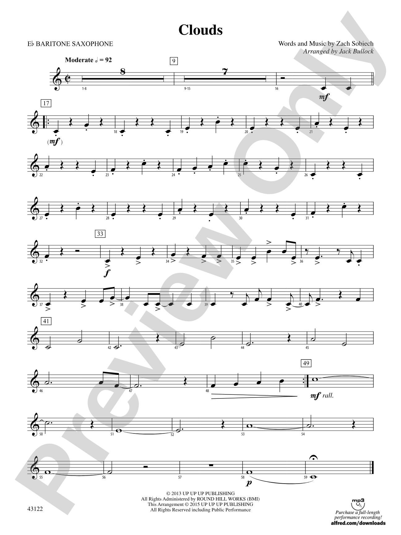 Clouds: E-flat Baritone Saxophone