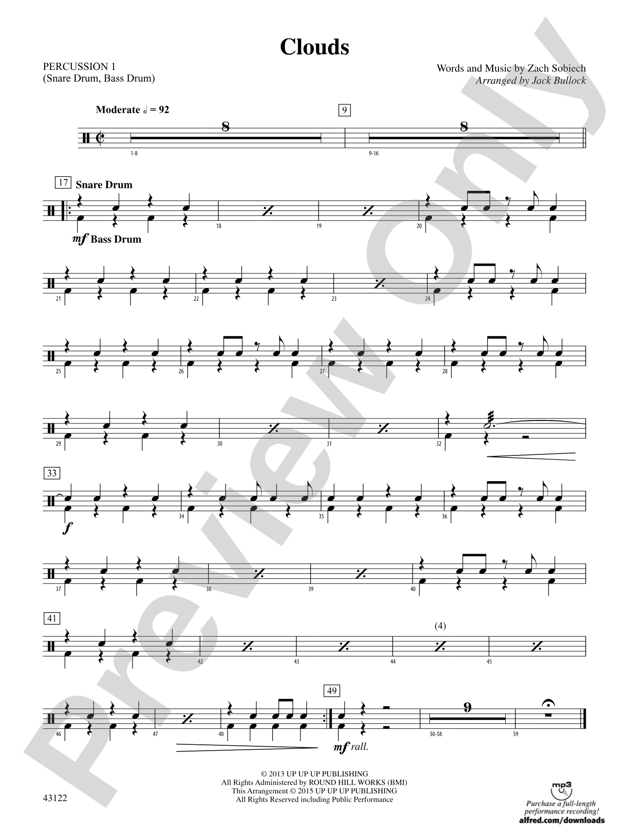 Clouds: 1st Percussion