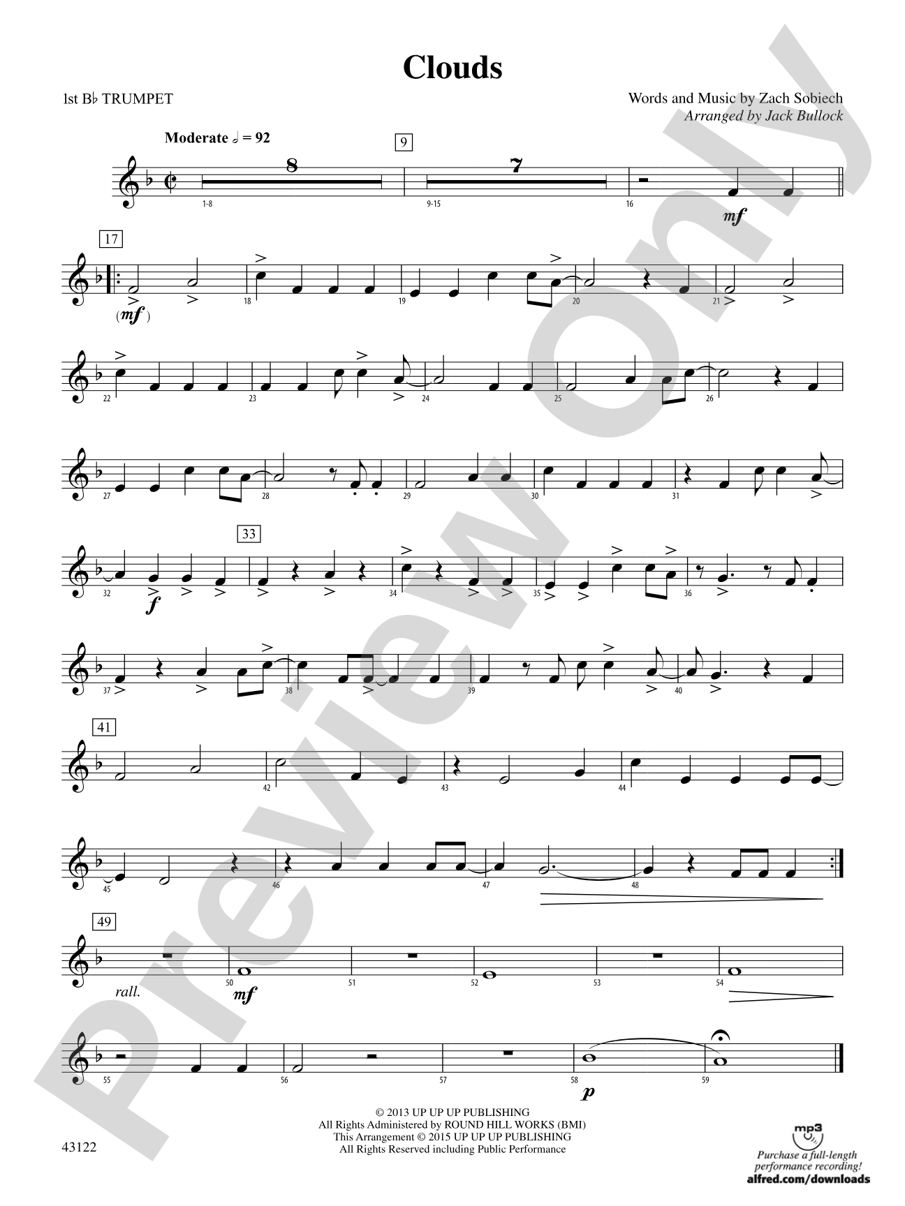 Clouds: 1st B-flat Trumpet