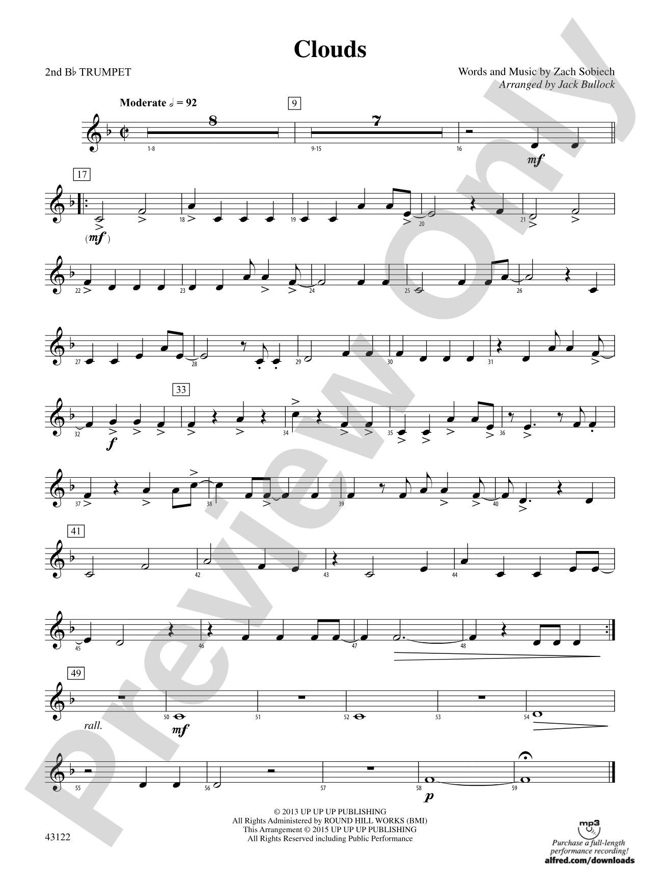Clouds: 2nd B-flat Trumpet